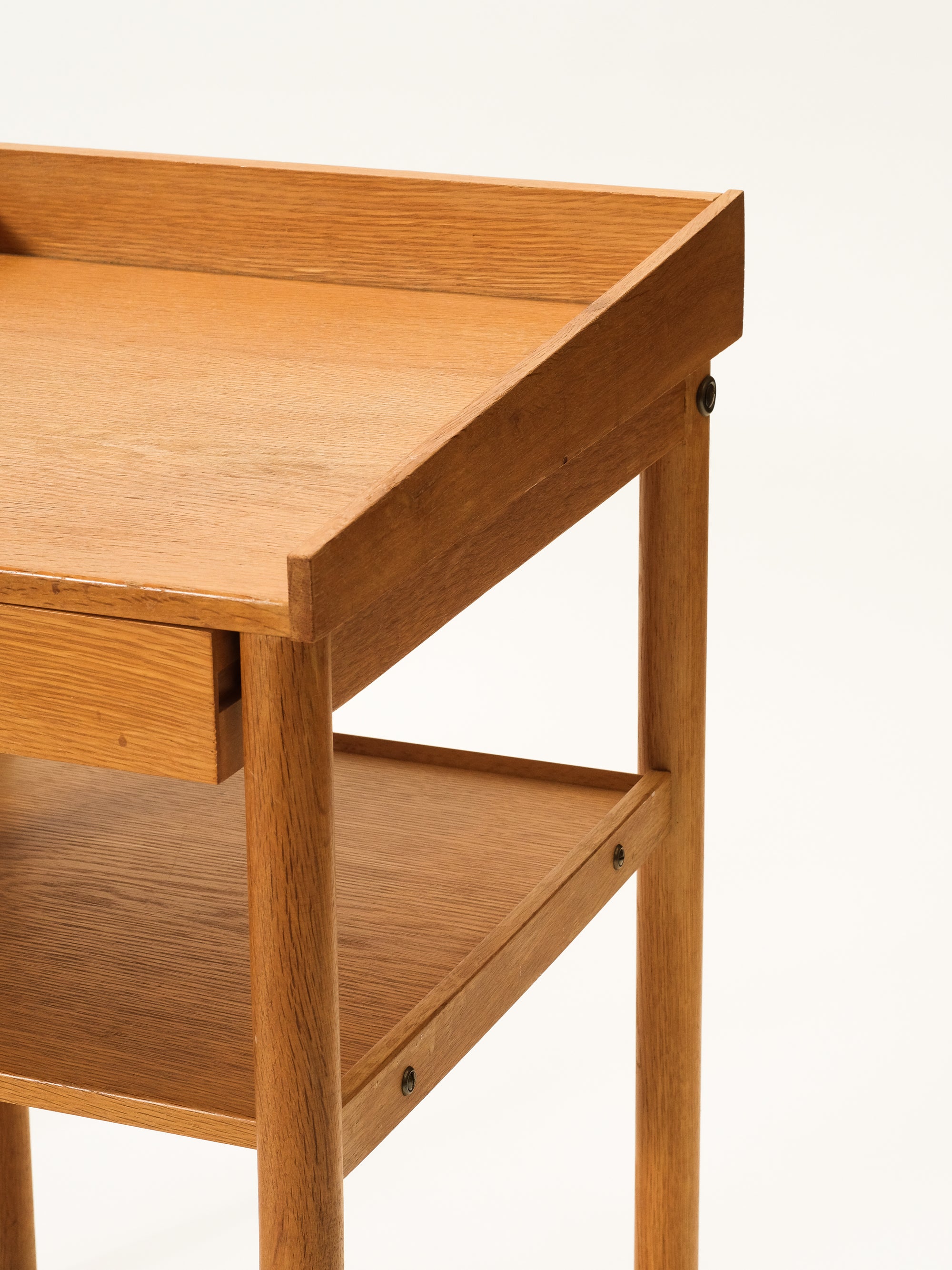 Scandinavian Mid-Century Oak Bedside Tables, 1960s, Set of 2