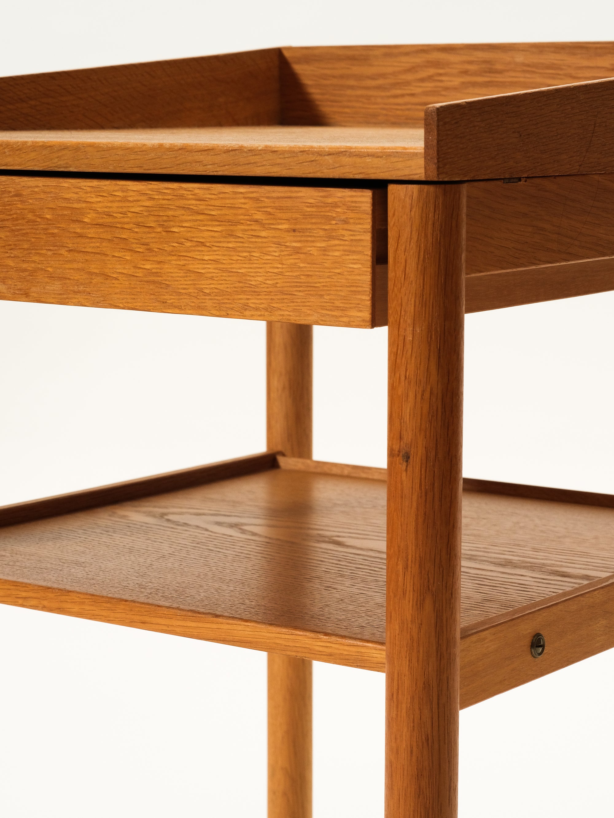 Scandinavian Mid-Century Oak Bedside Tables, 1960s, Set of 2