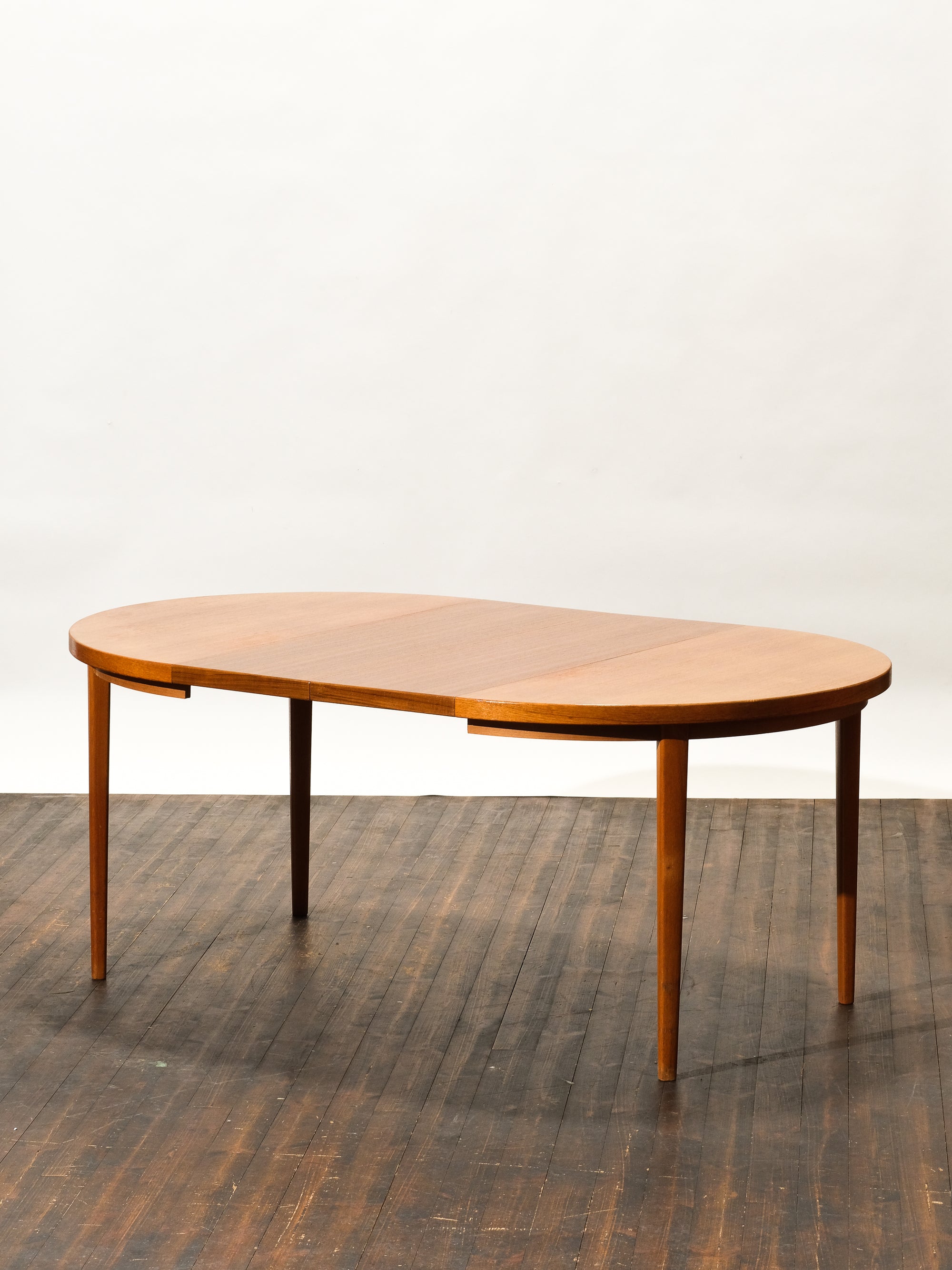 Mid-Century Modern Round Swedish Teak Dining Table