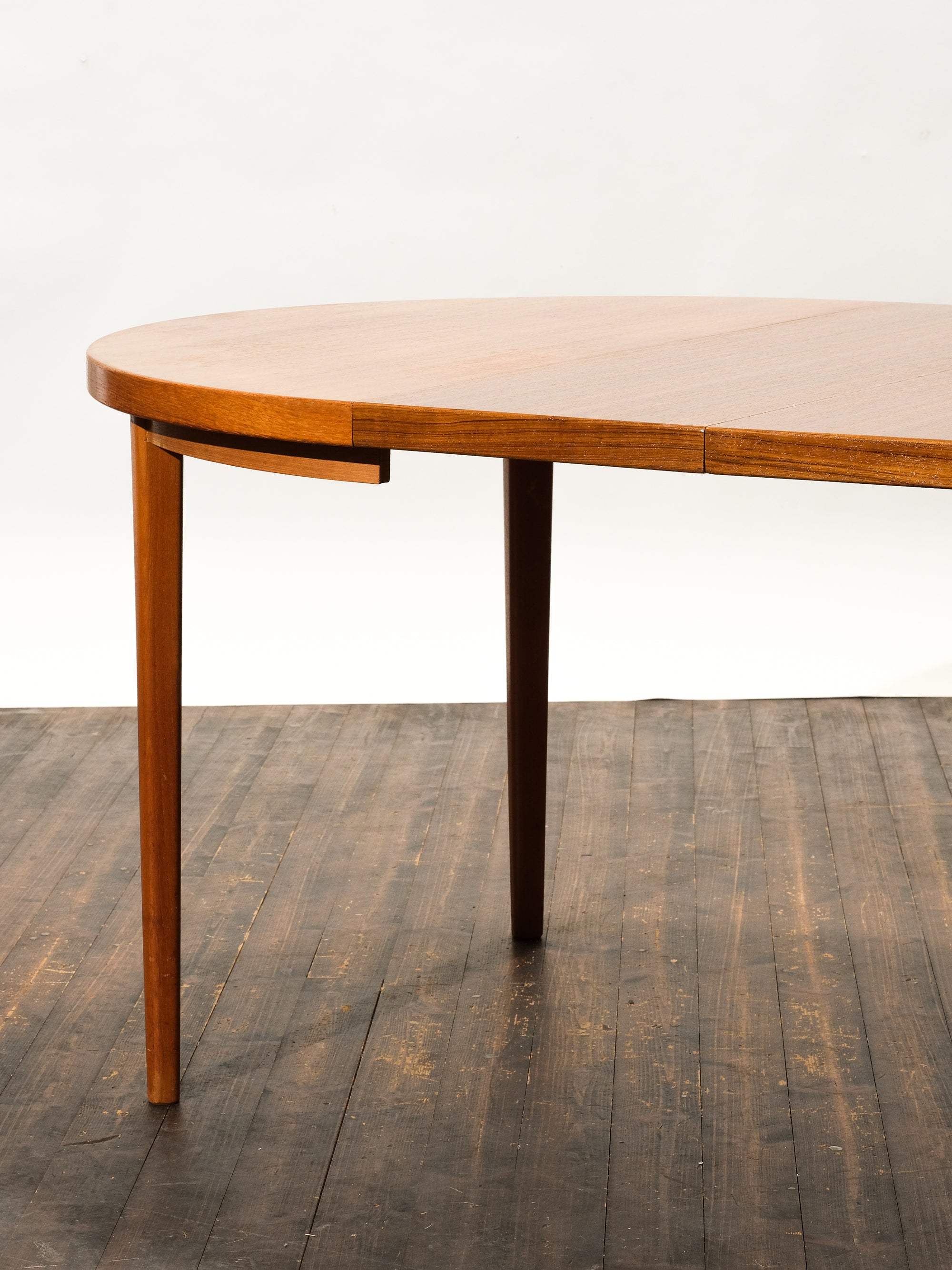 Mid-Century Modern Round Swedish Teak Dining Table