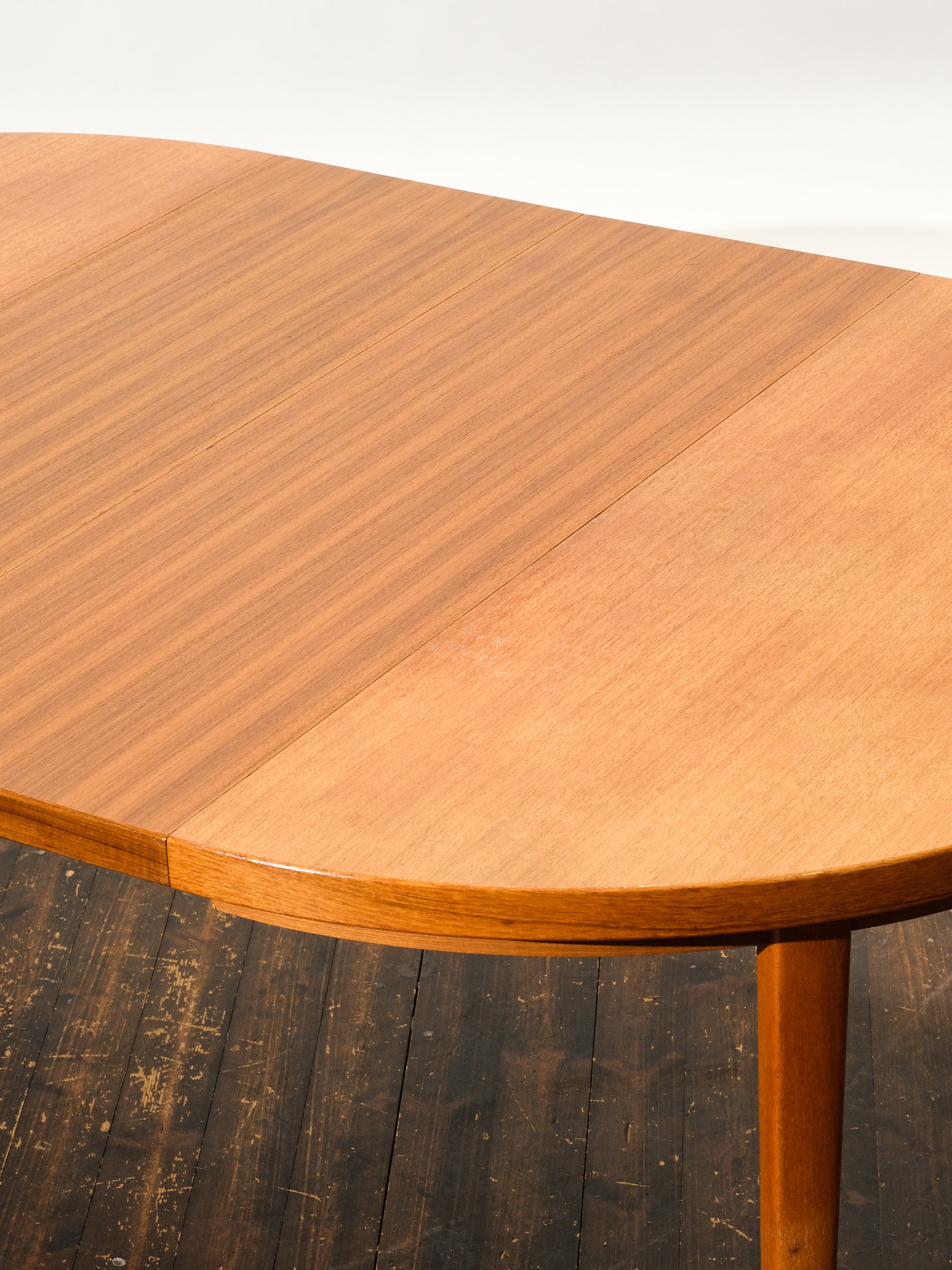 Mid-Century Modern Round Swedish Teak Dining Table