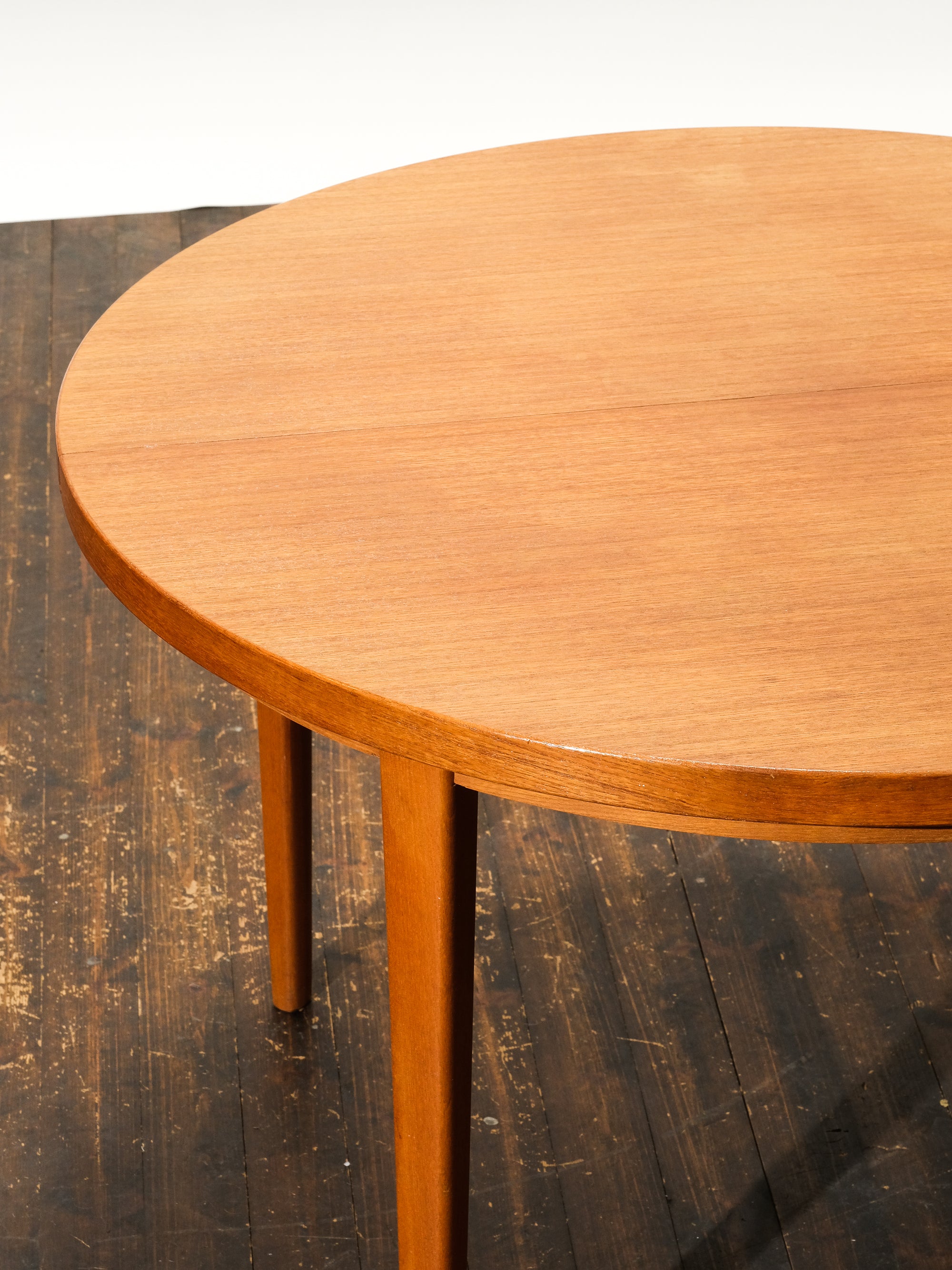 Mid-Century Modern Round Swedish Teak Dining Table