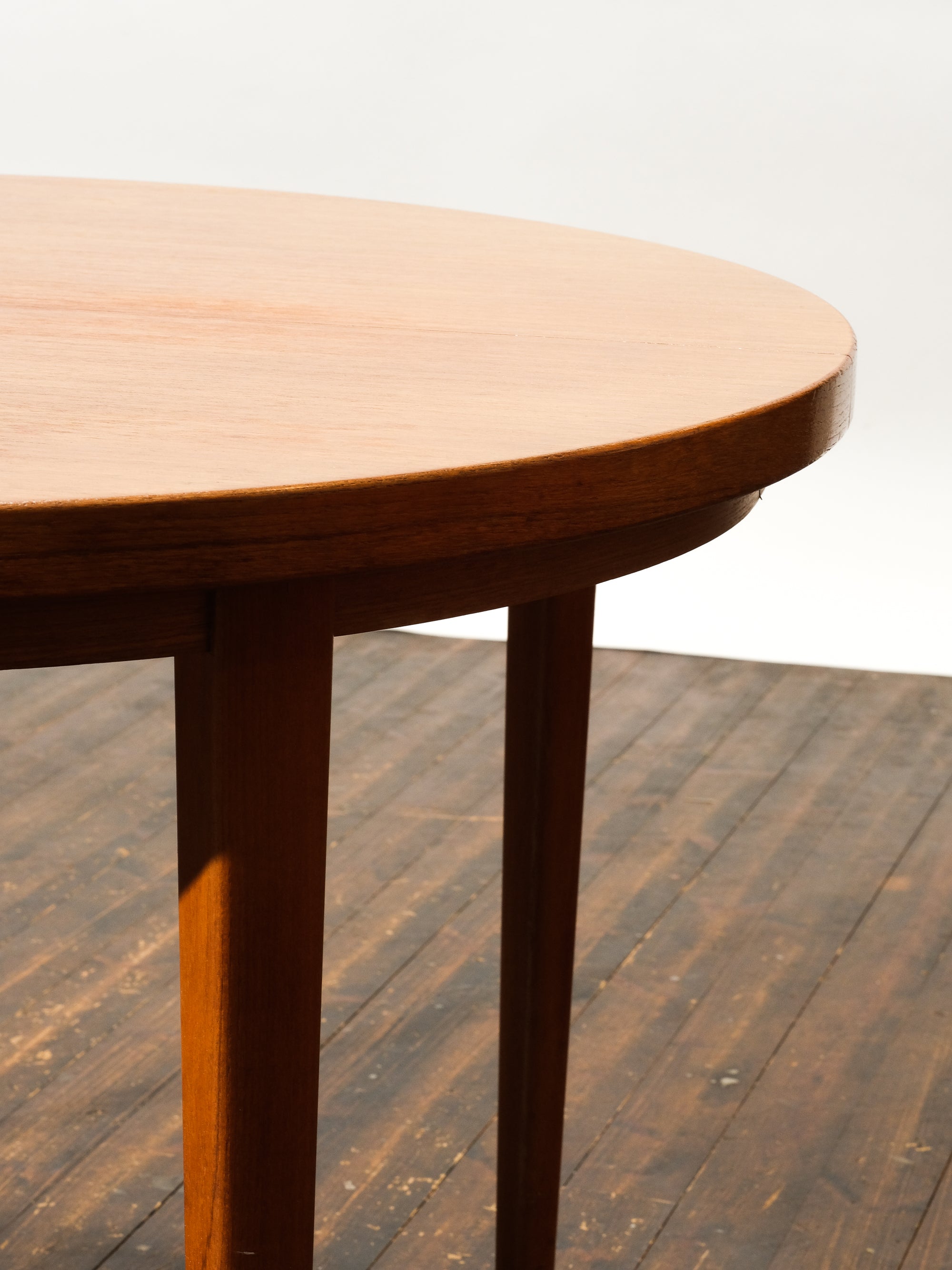 Mid-Century Modern Round Swedish Teak Dining Table
