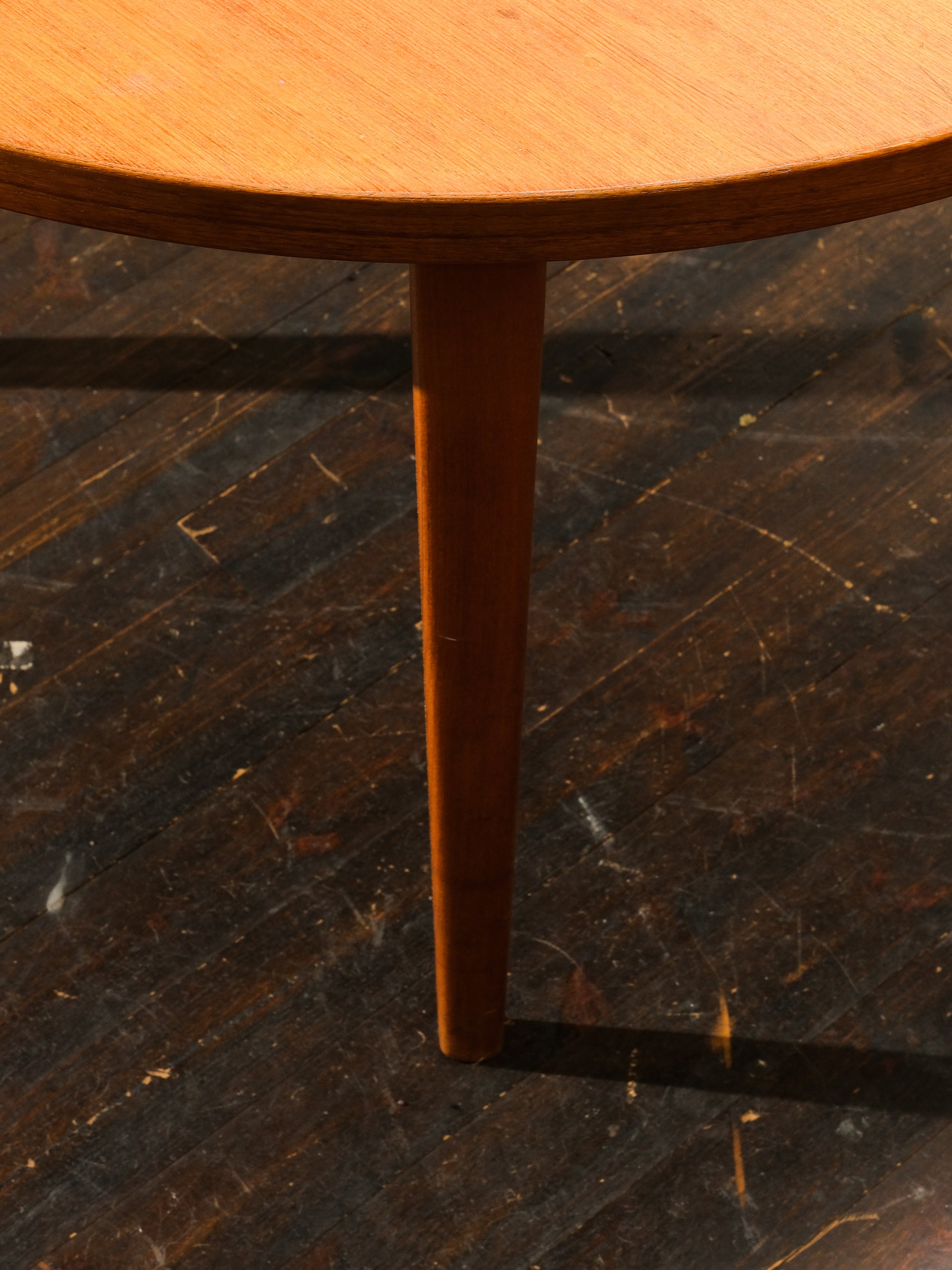 Mid-Century Modern Round Swedish Teak Dining Table