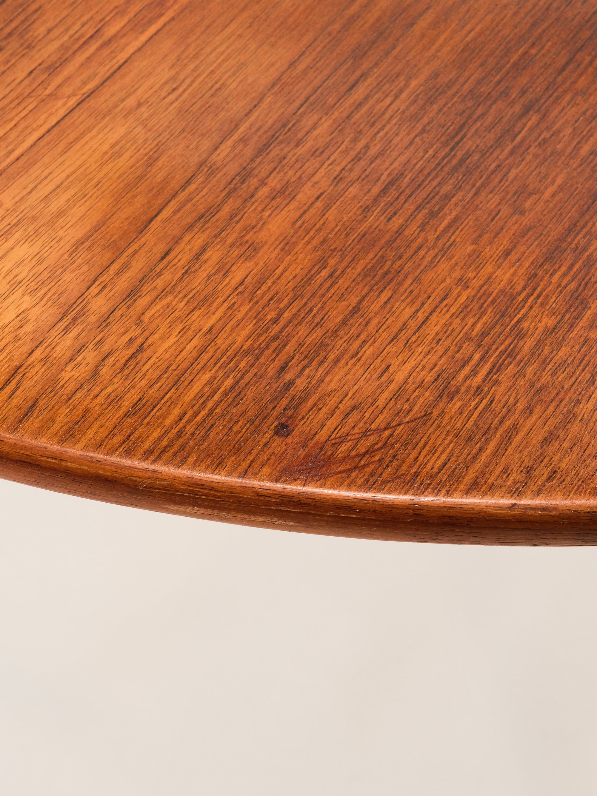 Round Teak &amp; Oak Extendable Dining Table, Sweden, 1960s