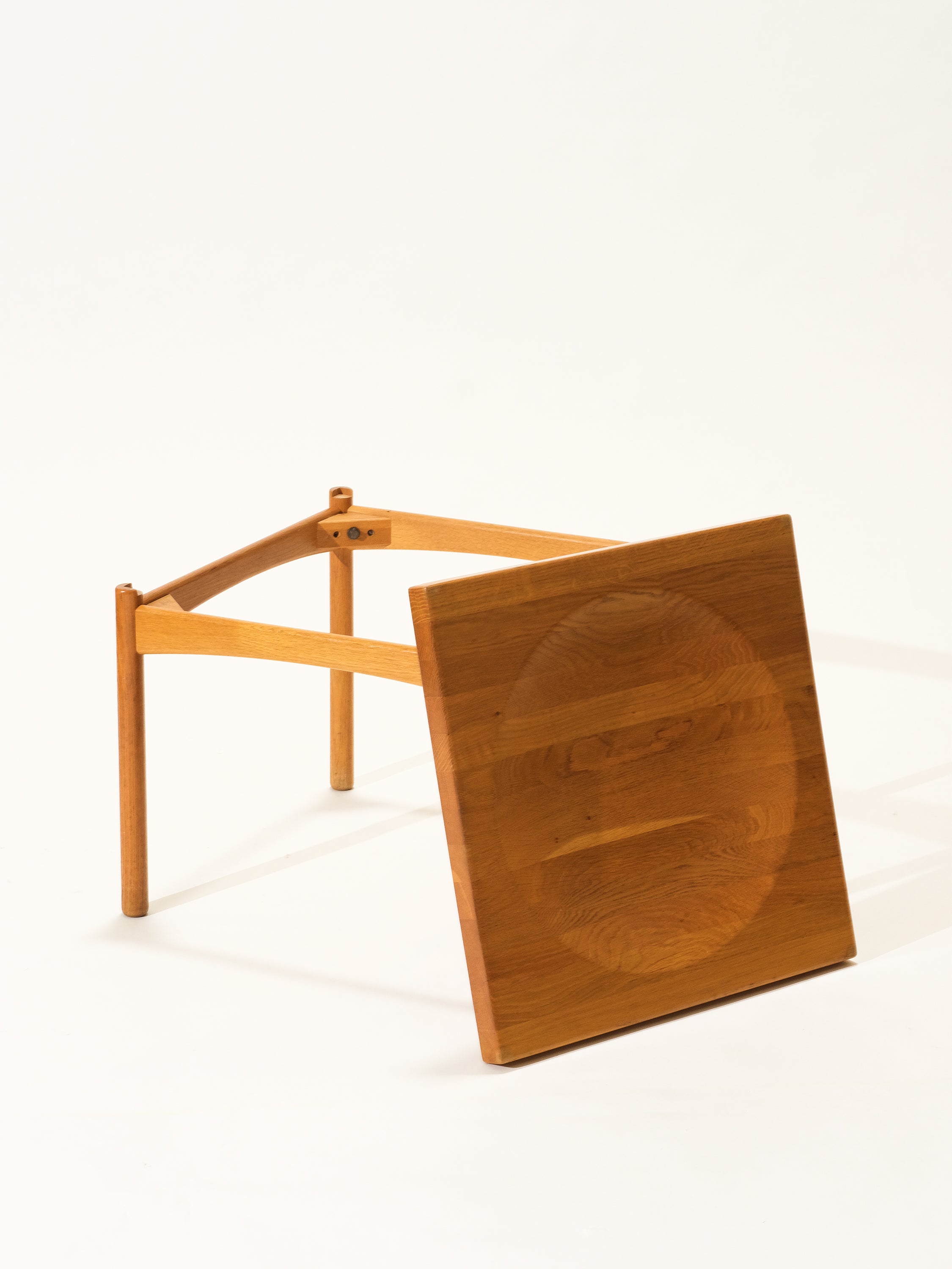 Solid Oak Coffee/Tray Table by Gunnar Myrstrand for Källemo, Sweden, 1960s