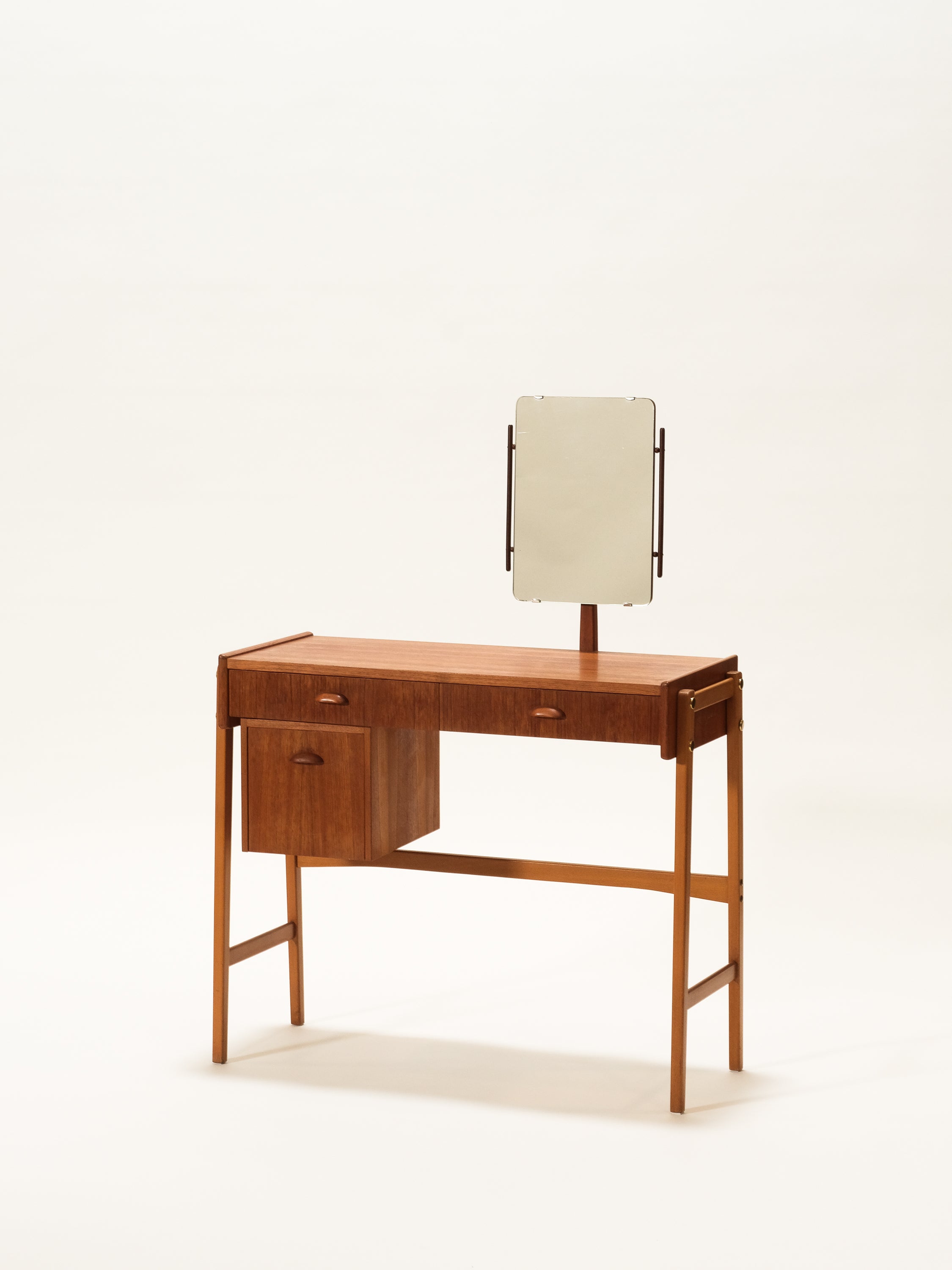 Mid-Century Modern Dressing Table with Mirror