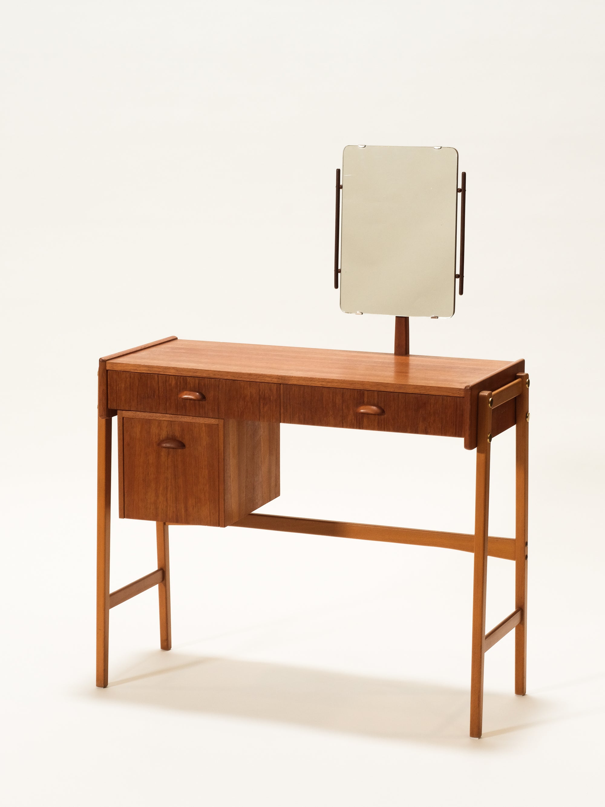Mid-Century Modern Dressing Table with Mirror