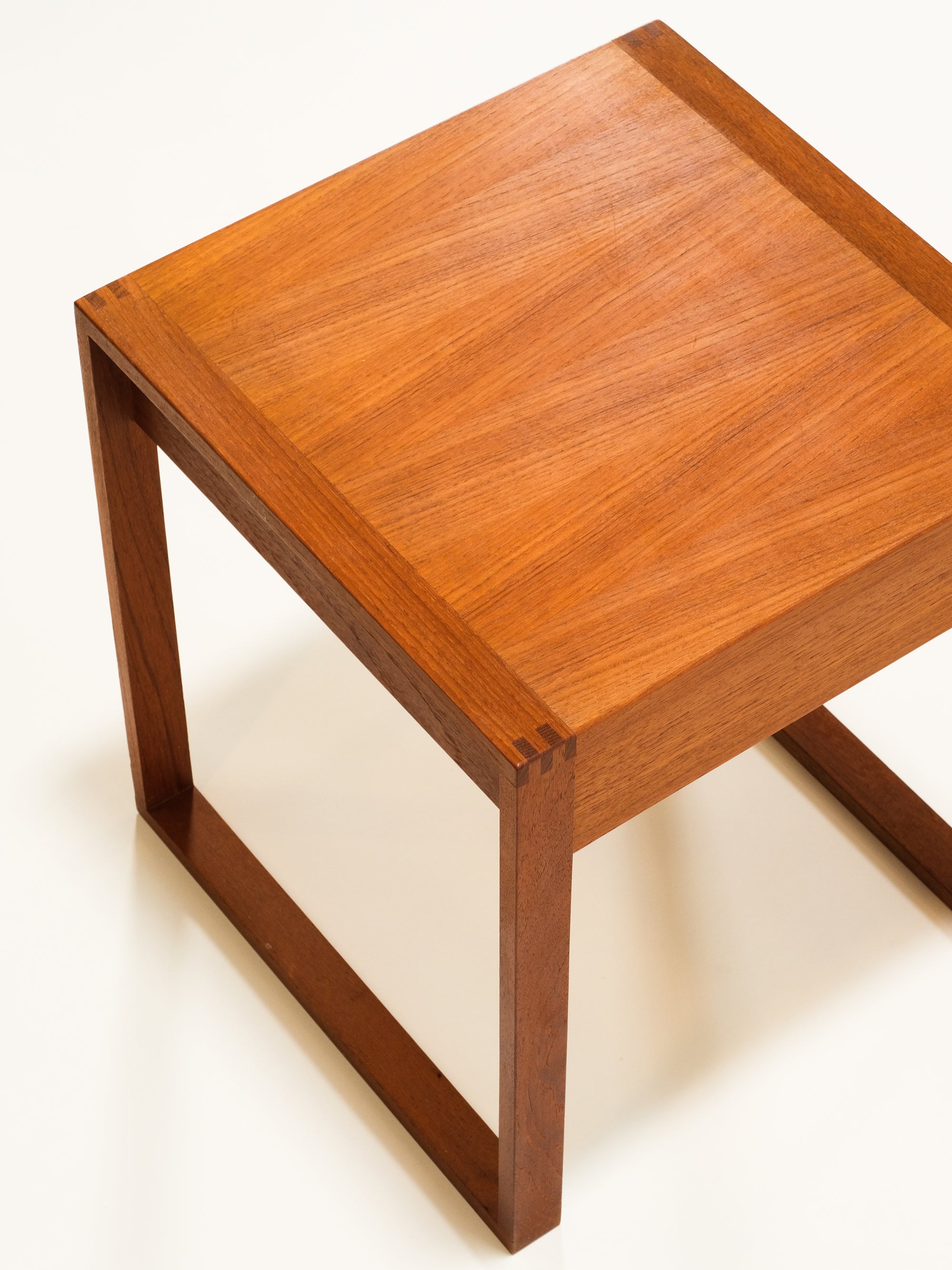 Scandinavian Mid-Century Teak Side Table with Drawer