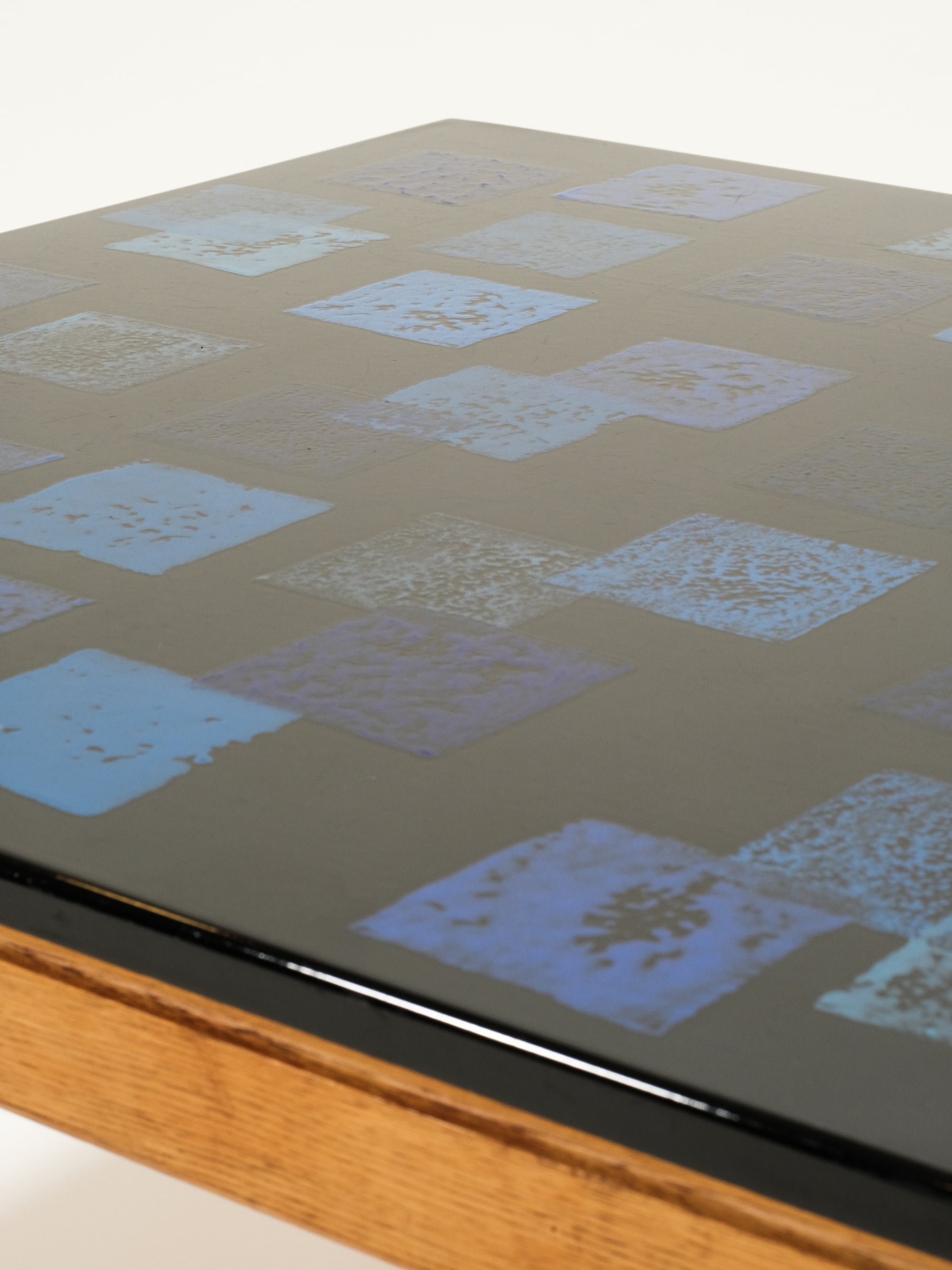 Mid-Century Modern Enamel Top &amp; Oak Coffee Table by P. Törneman, 1960s