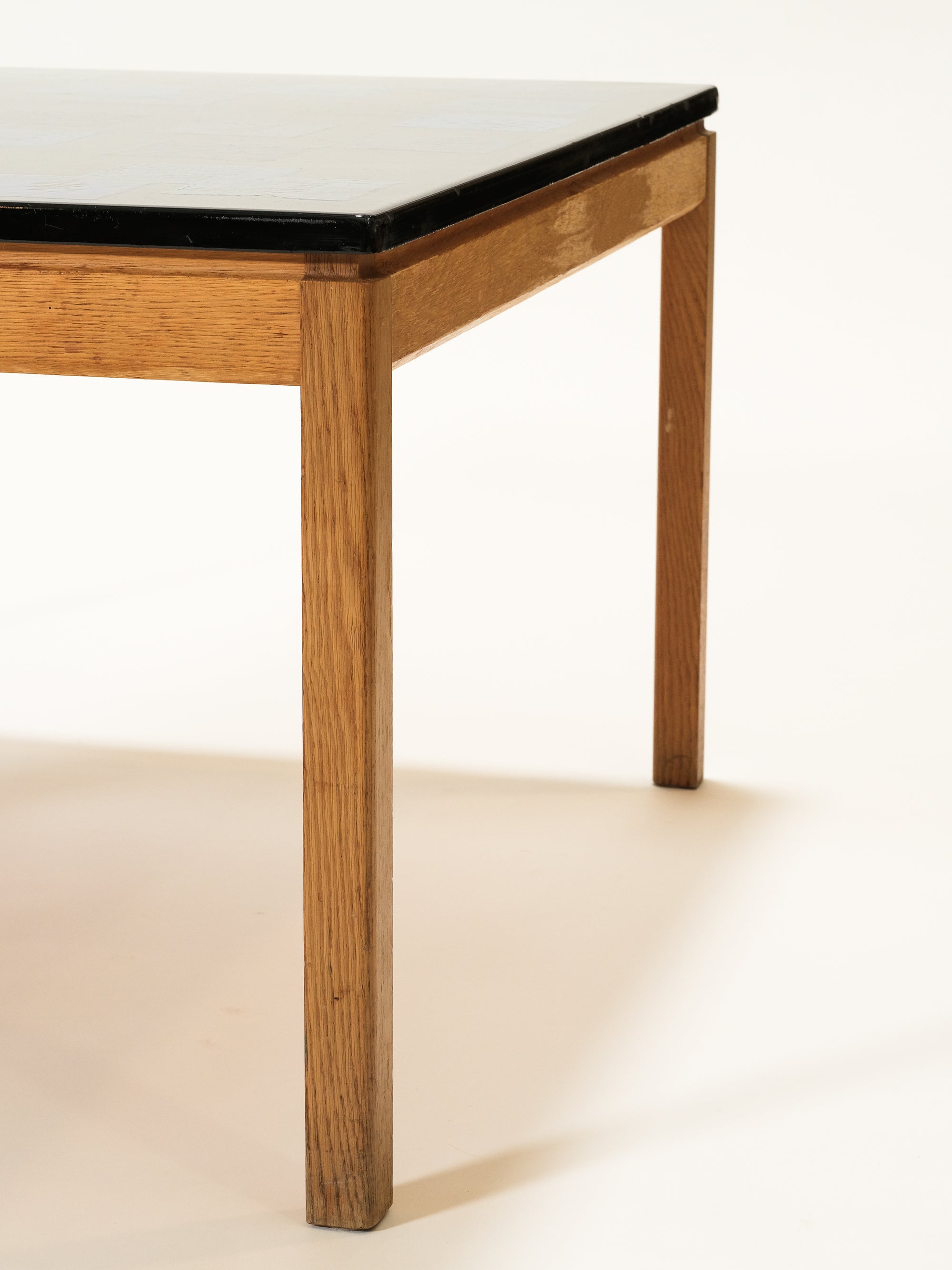 Mid-Century Modern Enamel Top &amp; Oak Coffee Table by P. Törneman, 1960s