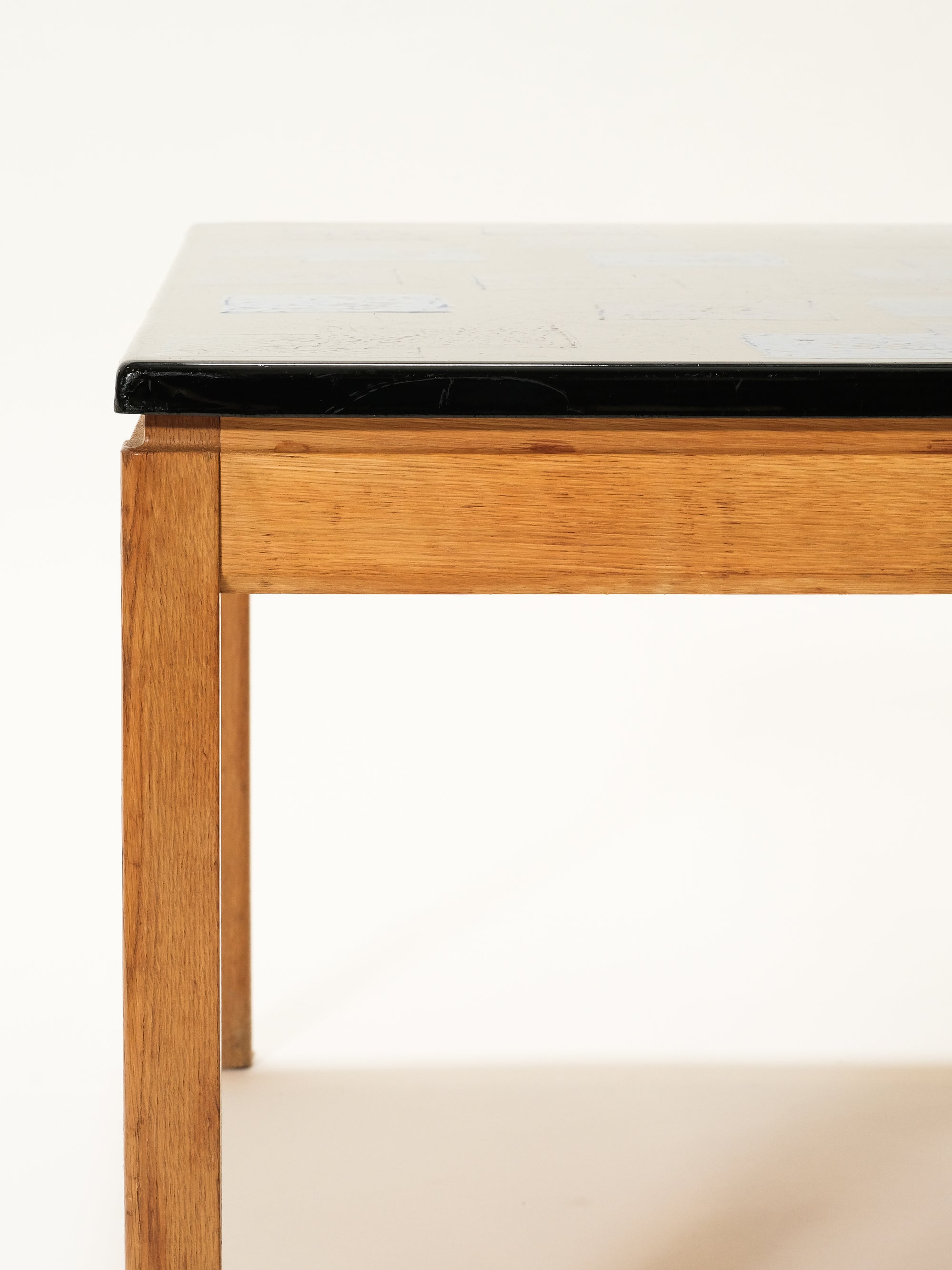 Mid-Century Modern Enamel Top &amp; Oak Coffee Table by P. Törneman, 1960s