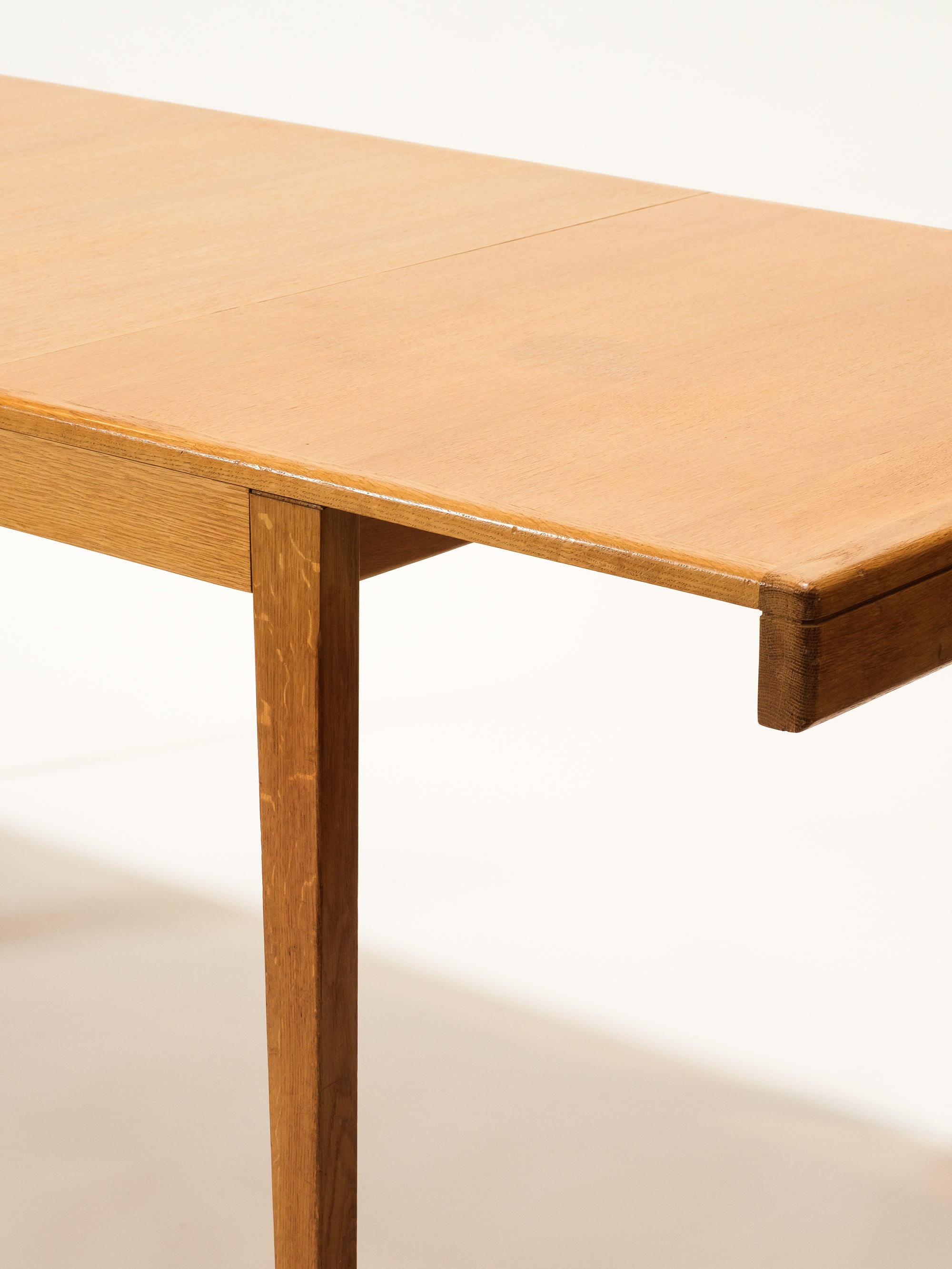Scandinavian Mid-Century Oak Extendable Dining Table