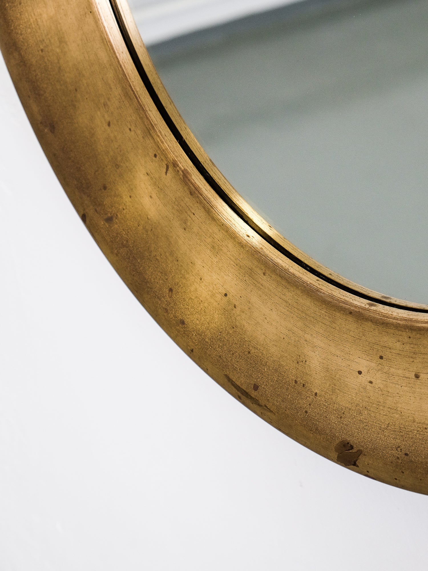 Swedish Brass Model Nr 133 Wall Mirrors from Glas Mäster, 1950s