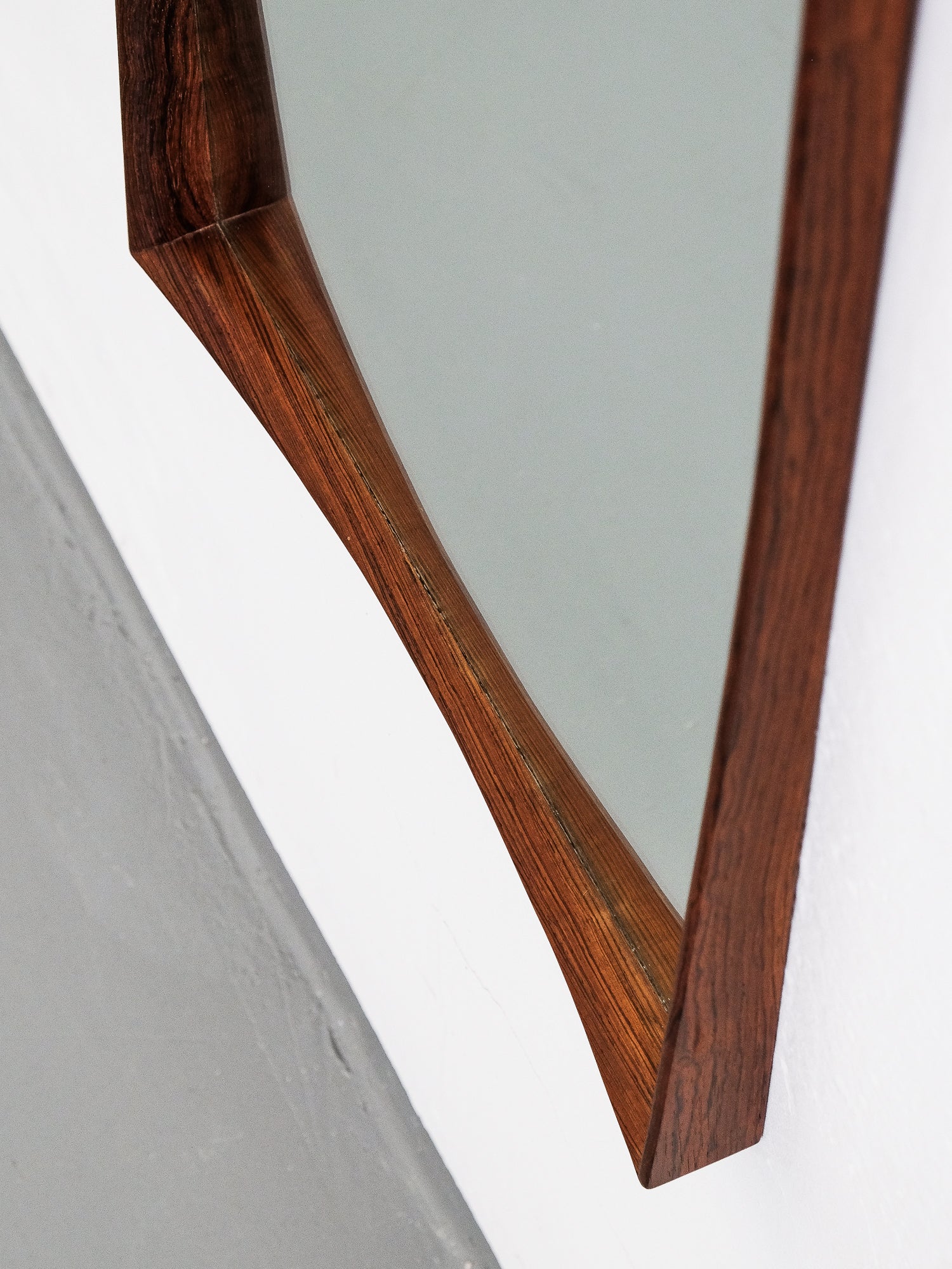 Danish Mid-Century Modern Rosewood Wall Mirror