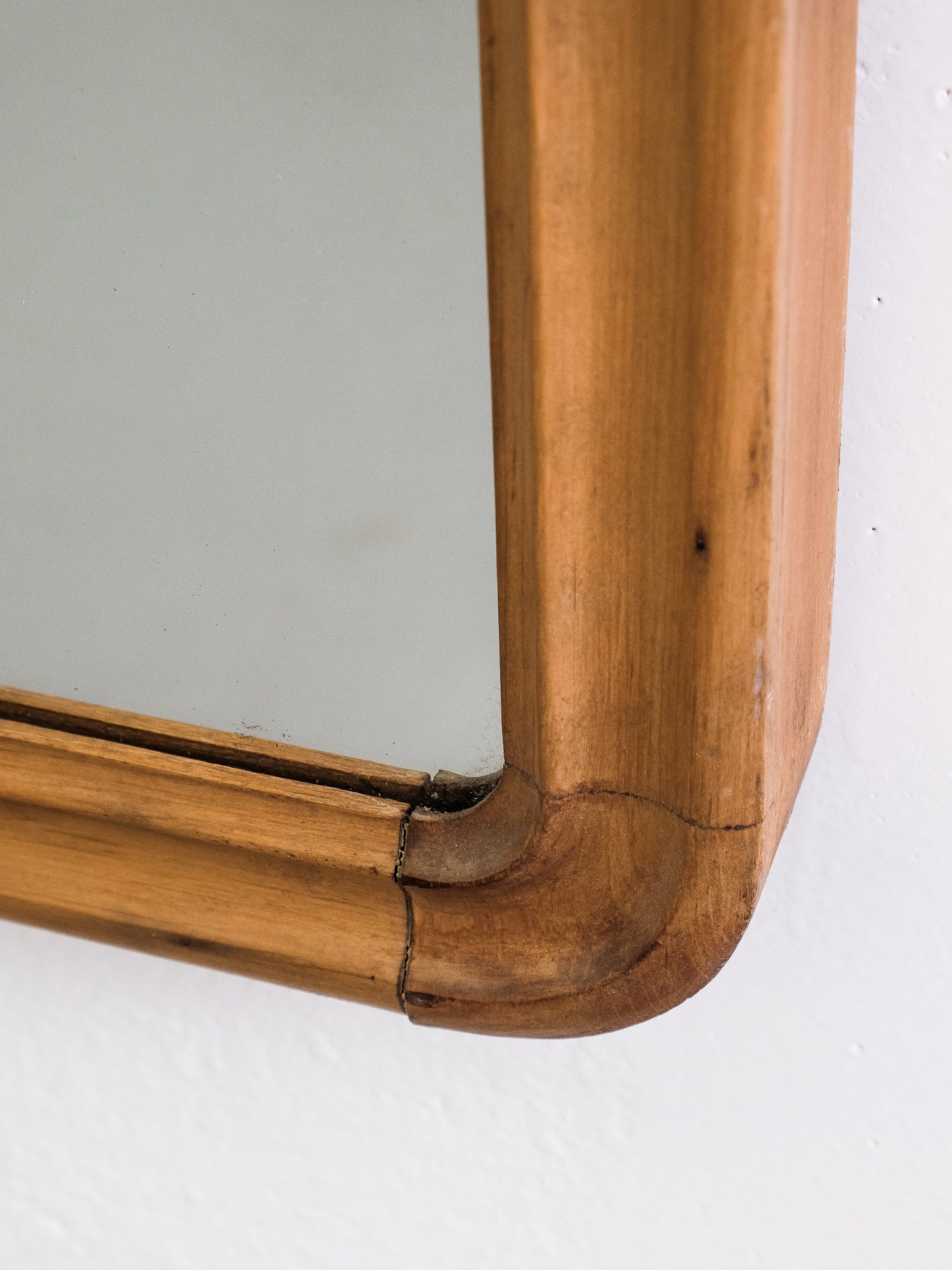 Wood Framed Antique Wall Mirror, 1800s