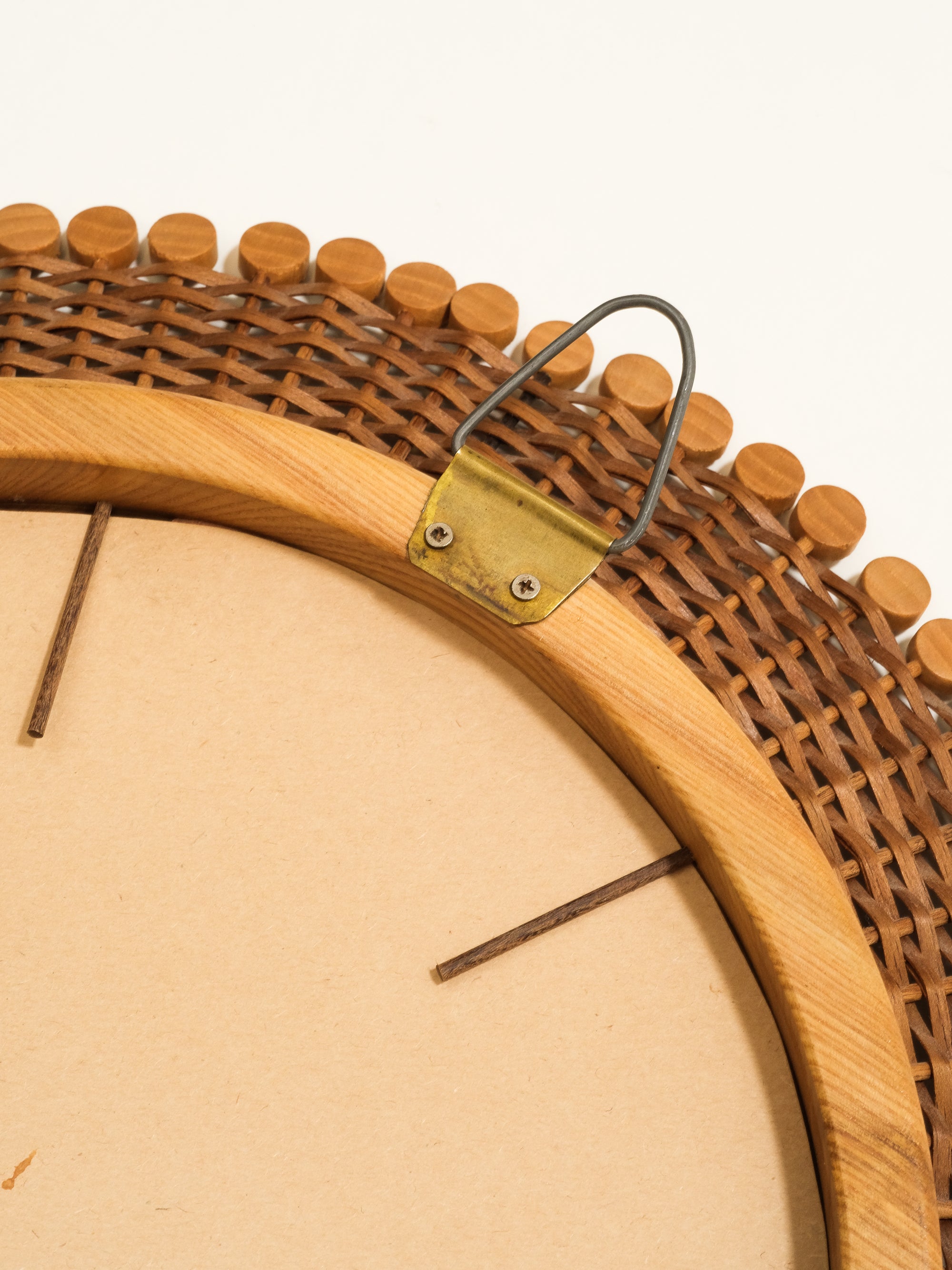 Vintage Round Rattan Mirror