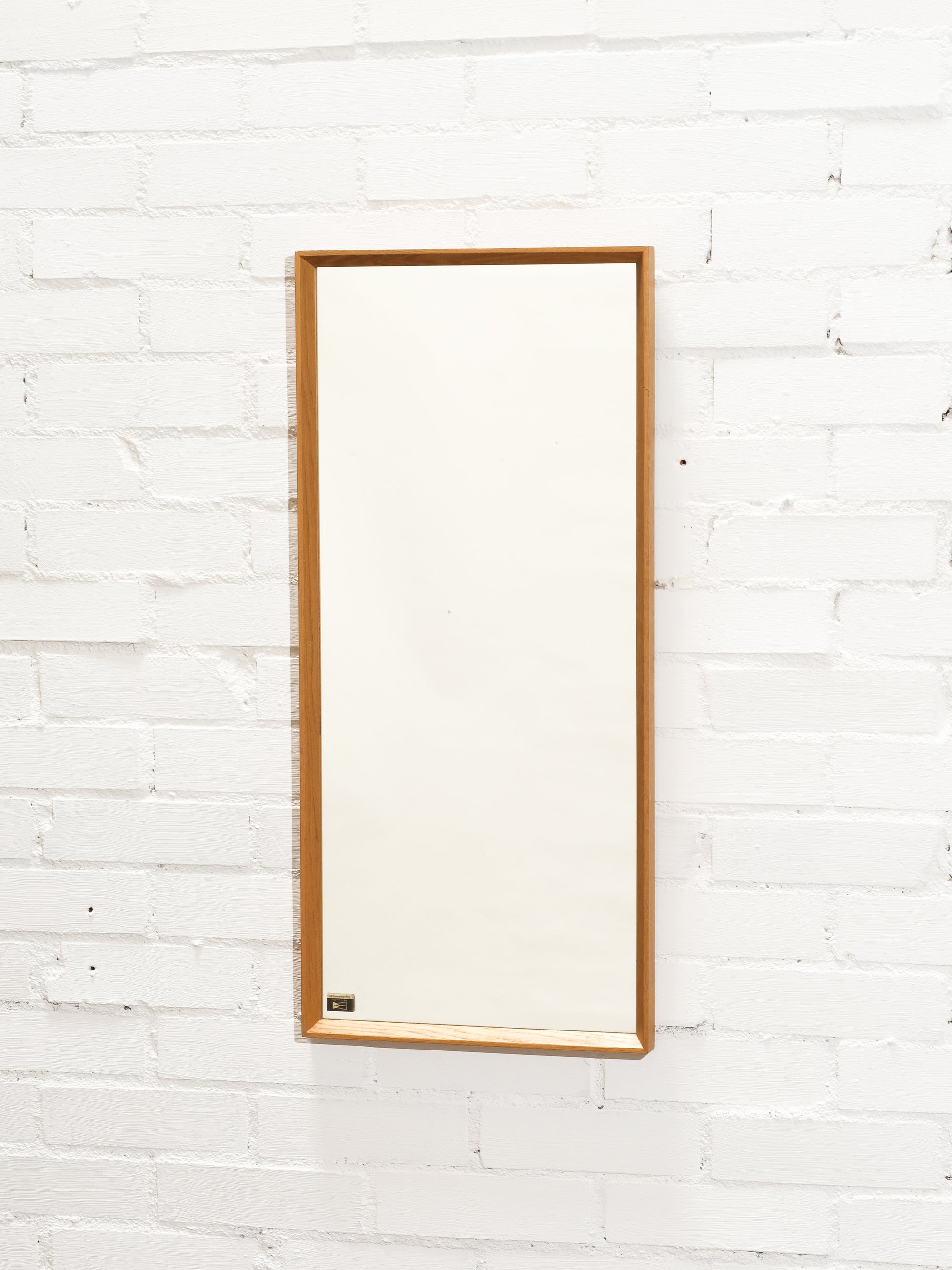 Oak Framed Mirror Model &quot;Rosita&quot;, Fröseke, AB Nybrofabriken, 1950s