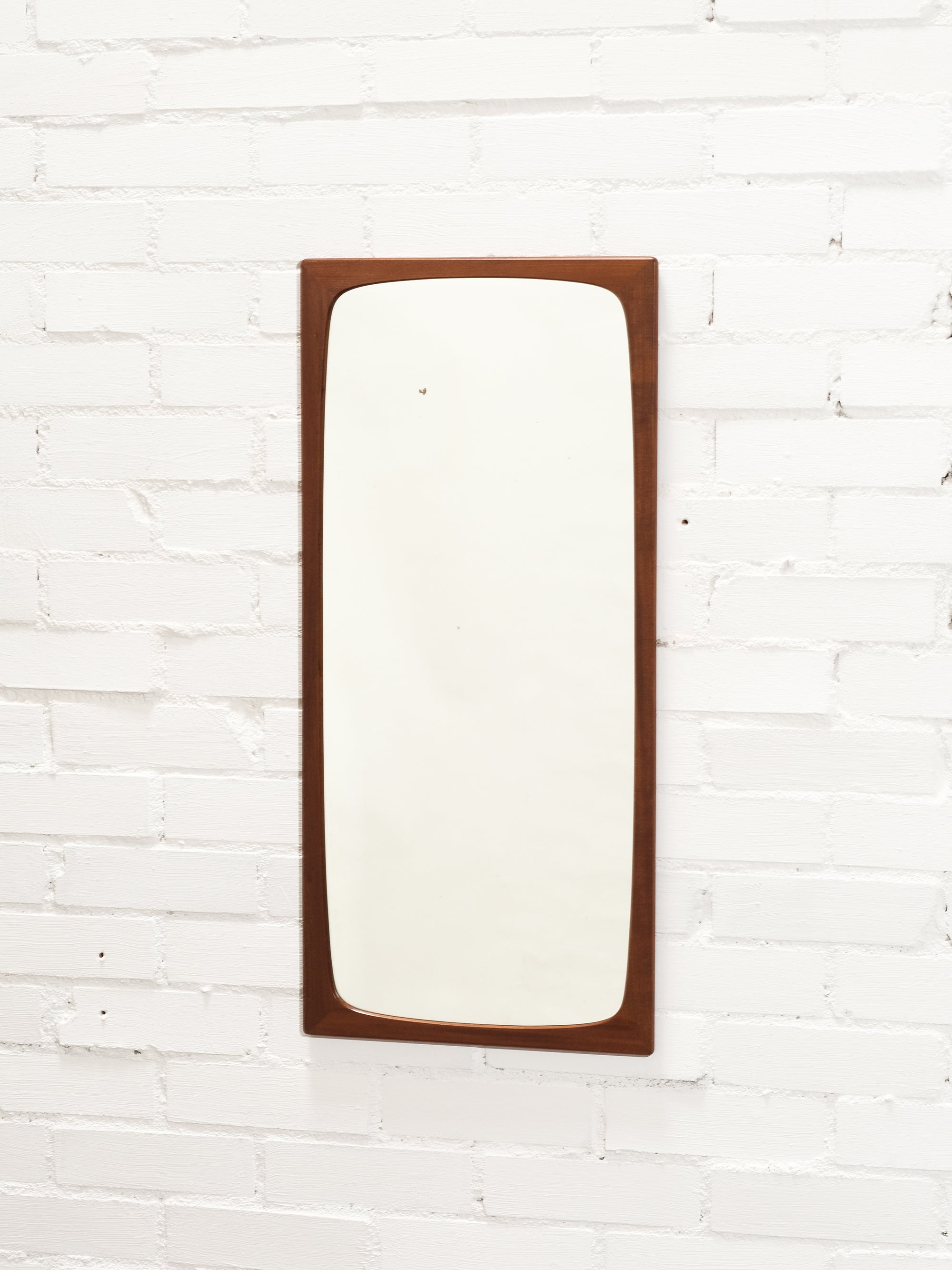 Mid-Century Teak Wall Mirror, Glas &amp; Trä Hovmantorp, Sweden