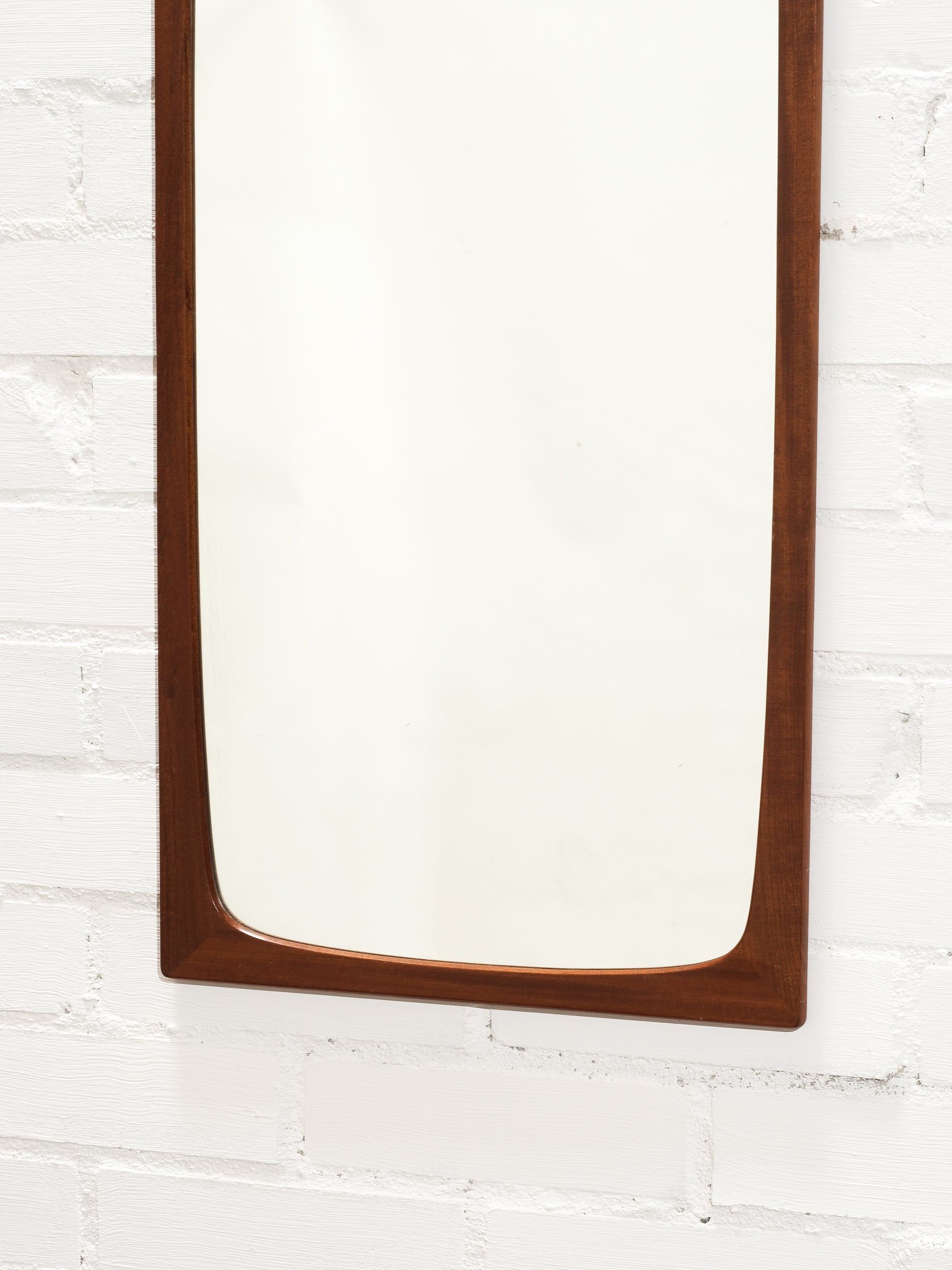 Mid-Century Teak Wall Mirror, Glas &amp; Trä Hovmantorp, Sweden