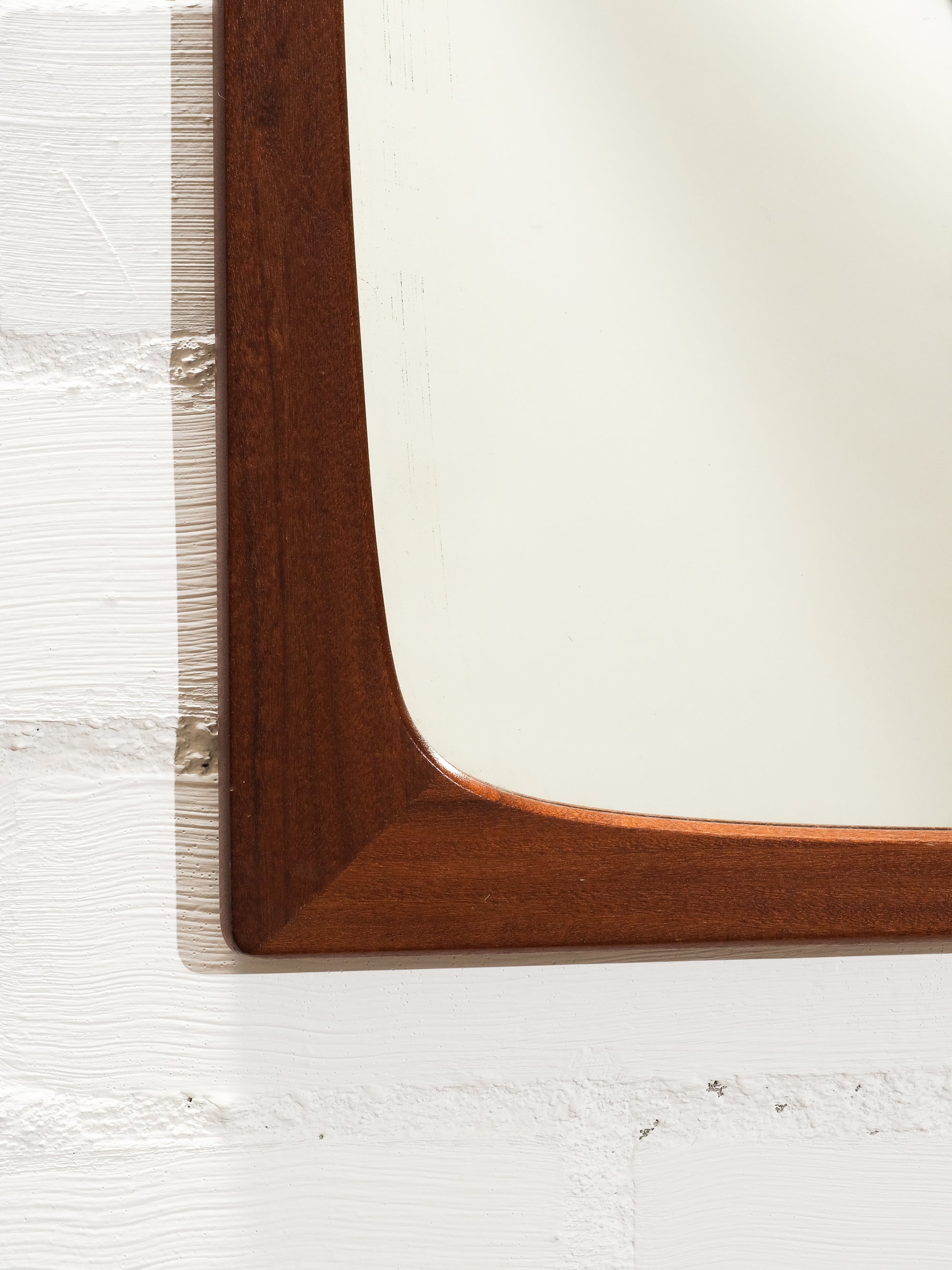 Mid-Century Teak Wall Mirror, Glas &amp; Trä Hovmantorp, Sweden