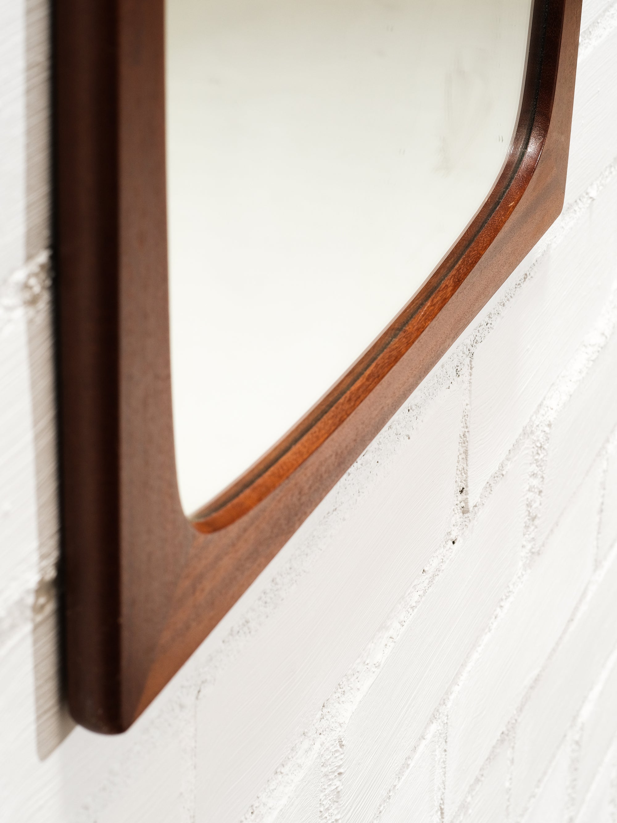 Mid-Century Teak Wall Mirror, Glas &amp; Trä Hovmantorp, Sweden