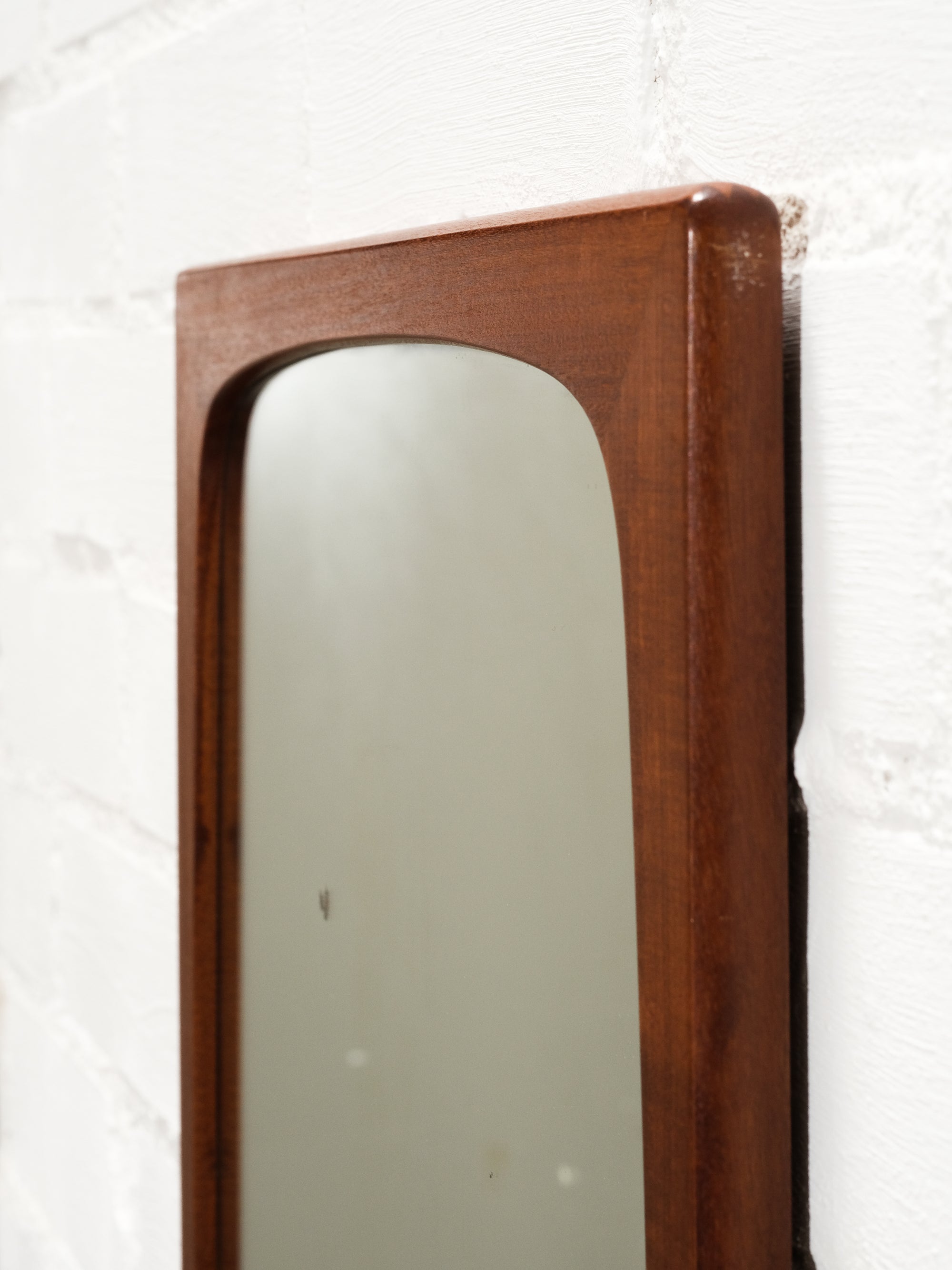 Mid-Century Teak Wall Mirror, Glas &amp; Trä Hovmantorp, Sweden
