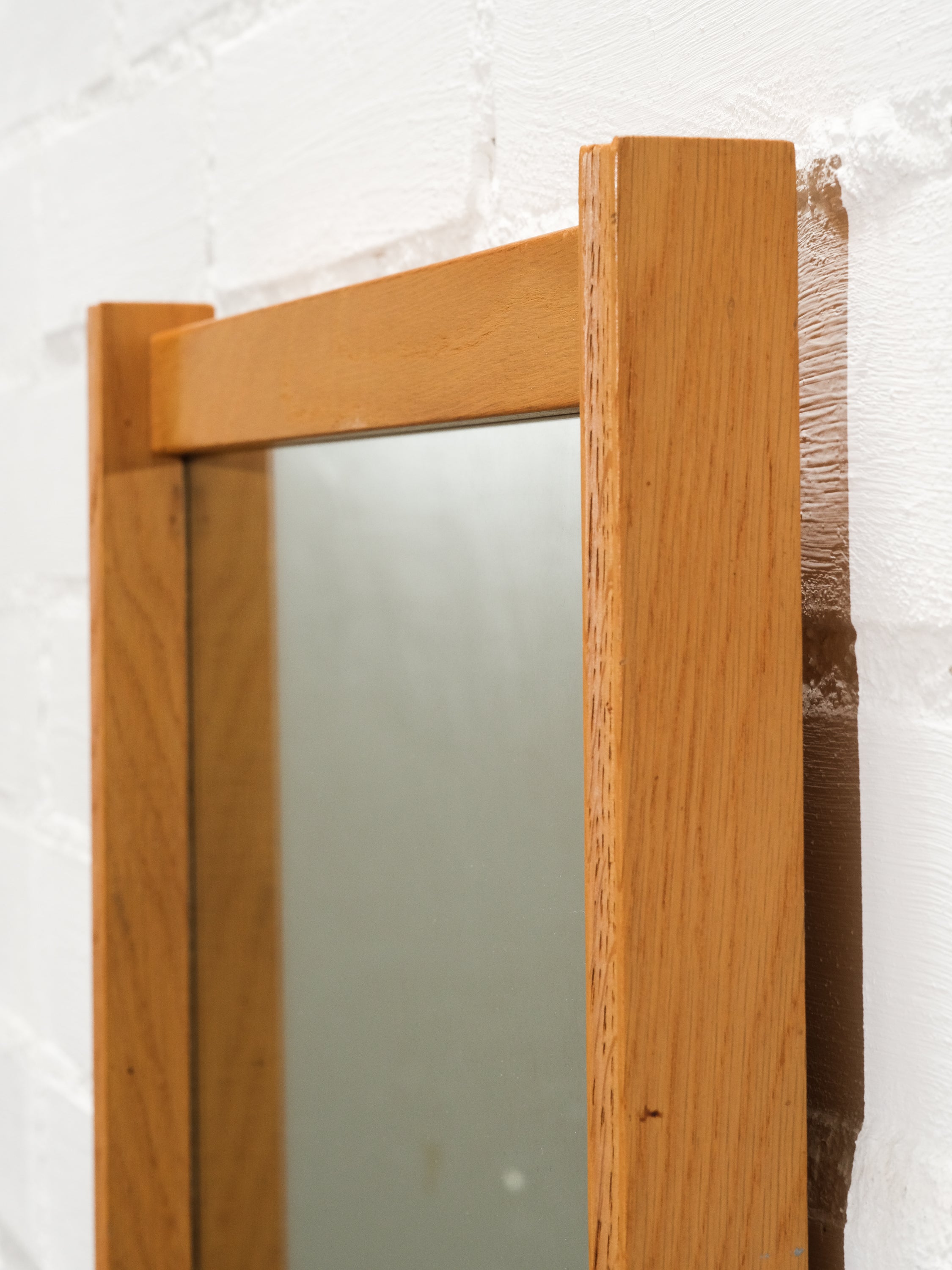 Mid-Century Oak Wall Mirror