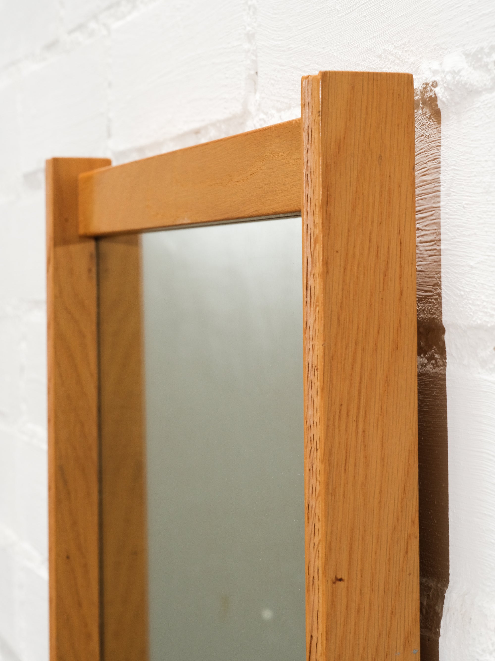 Mid-Century Oak Wall Mirror