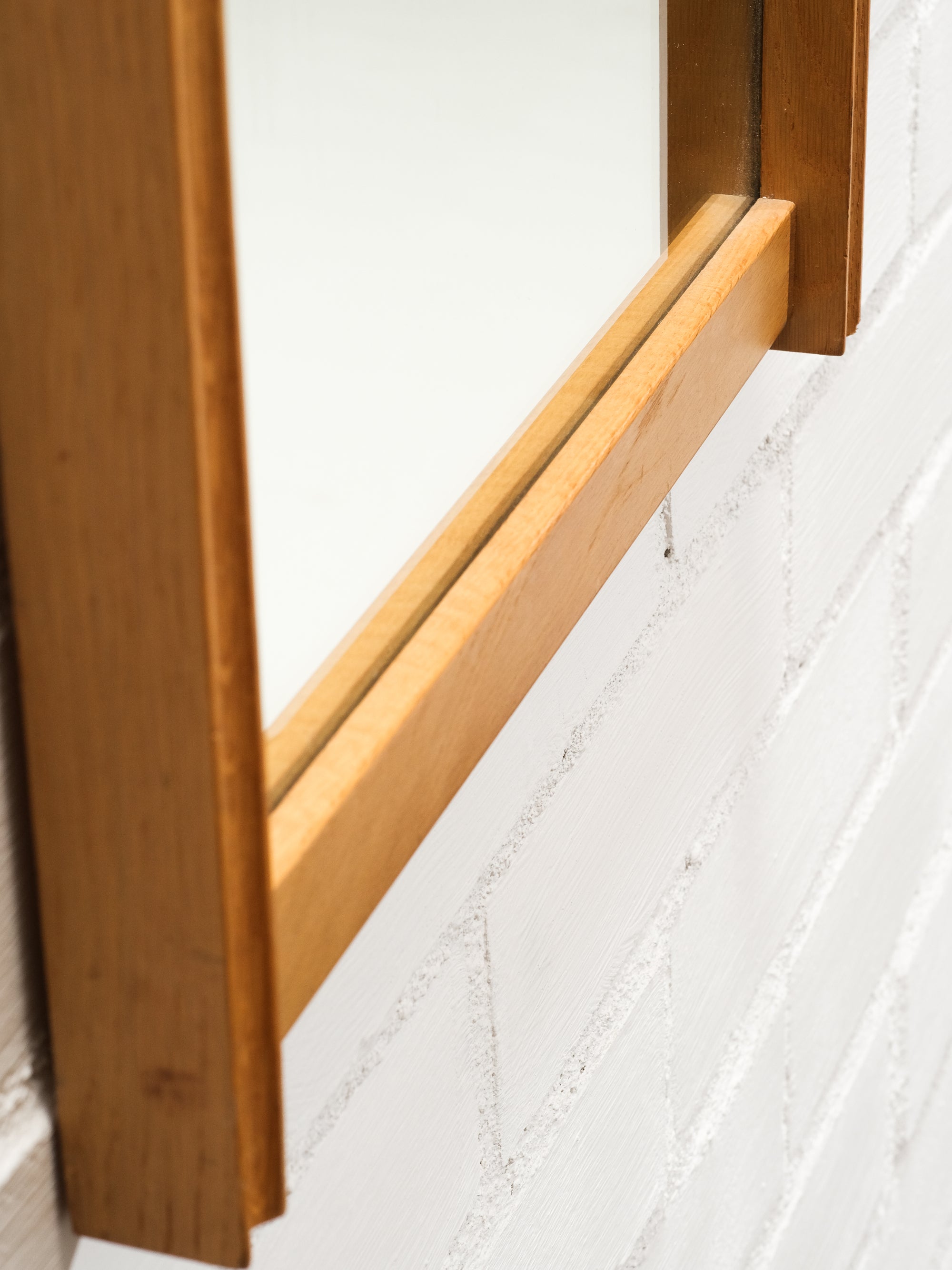 Mid-Century Oak Wall Mirror