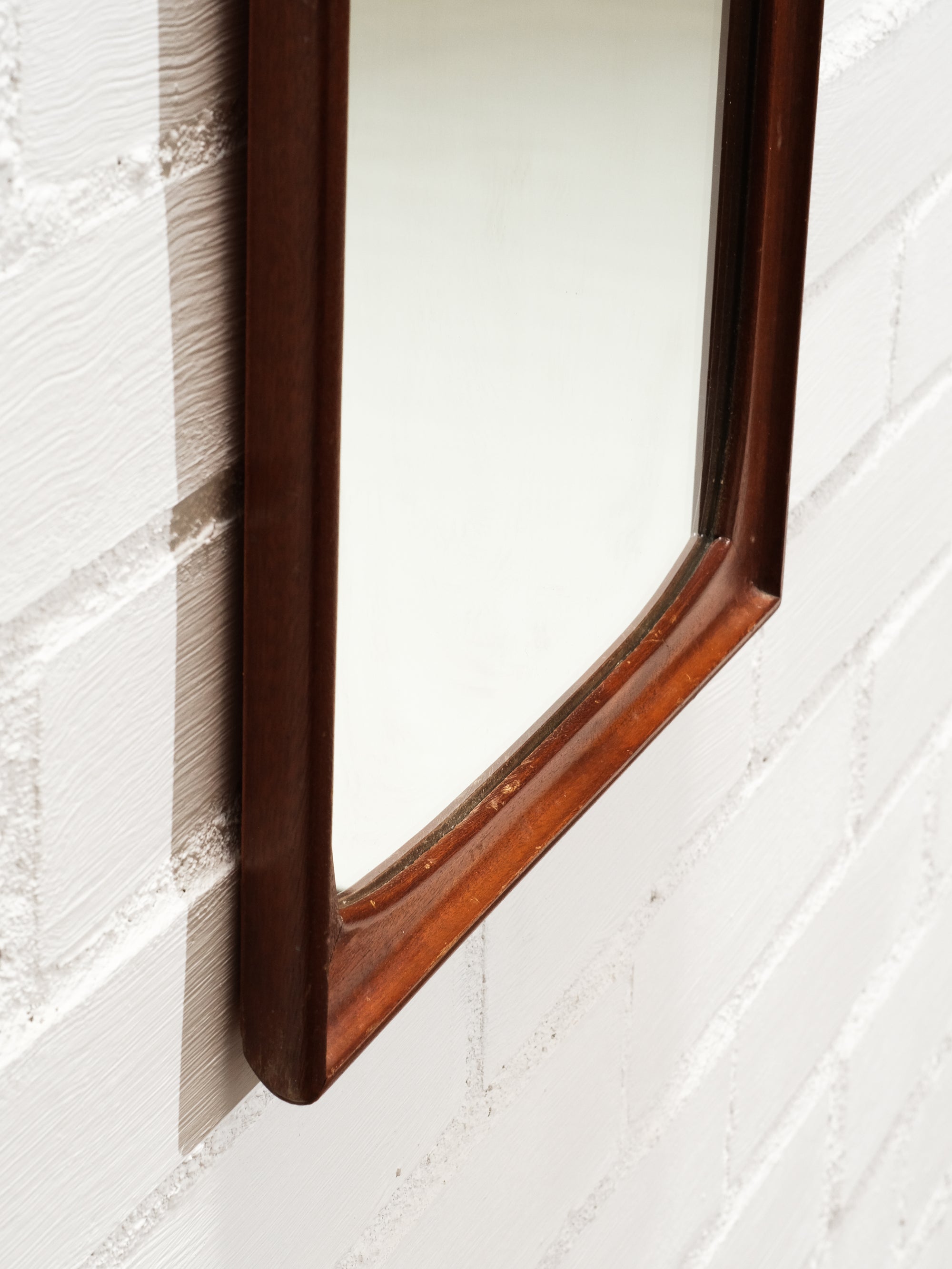 Mahogany Framed Mirror Model &quot;Desire&quot;, Fröseke, AB Nybrofabriken, 1950s