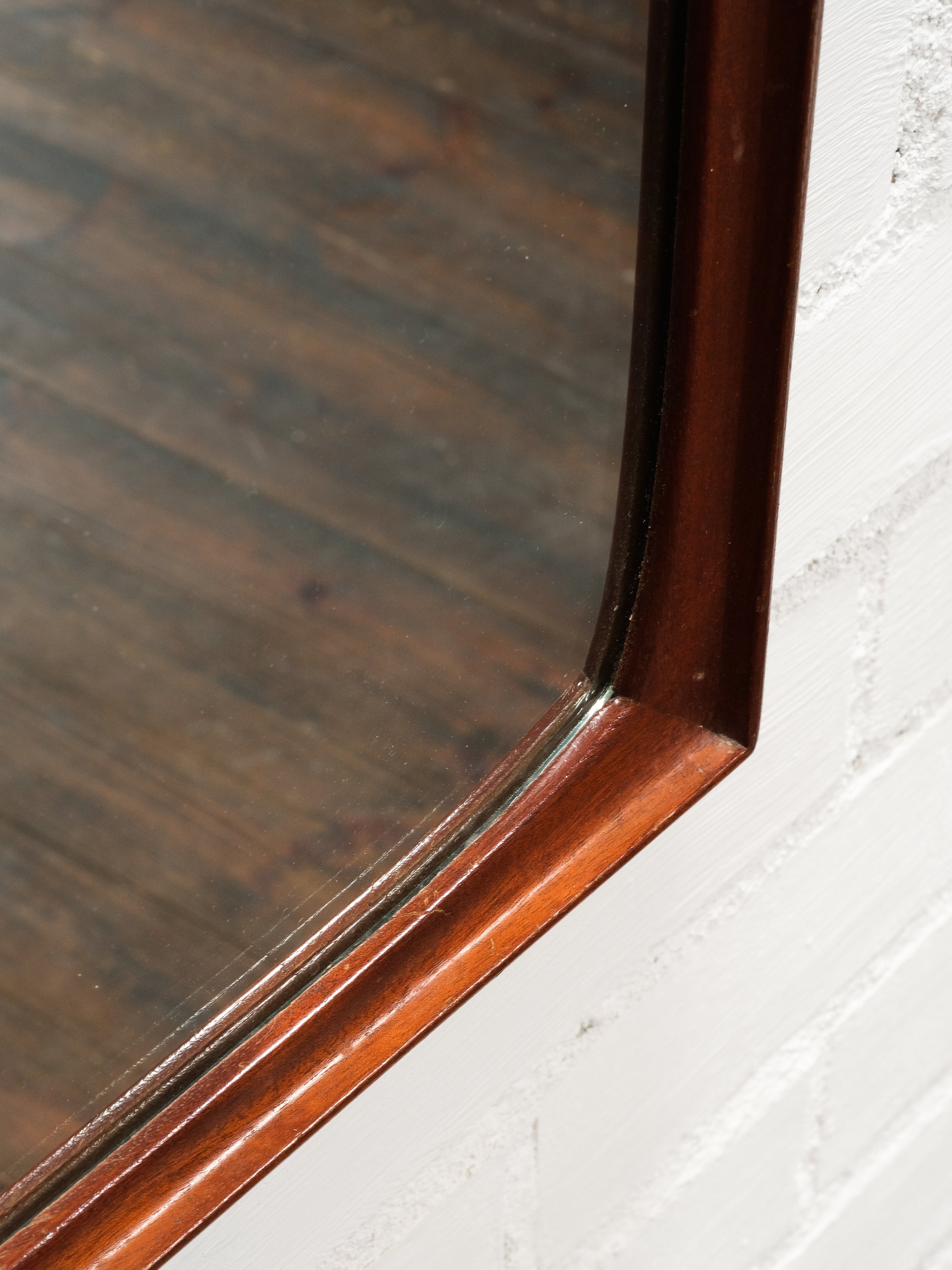 Mahogany Framed Mirror Model &quot;Desire&quot;, Fröseke, AB Nybrofabriken, 1950s