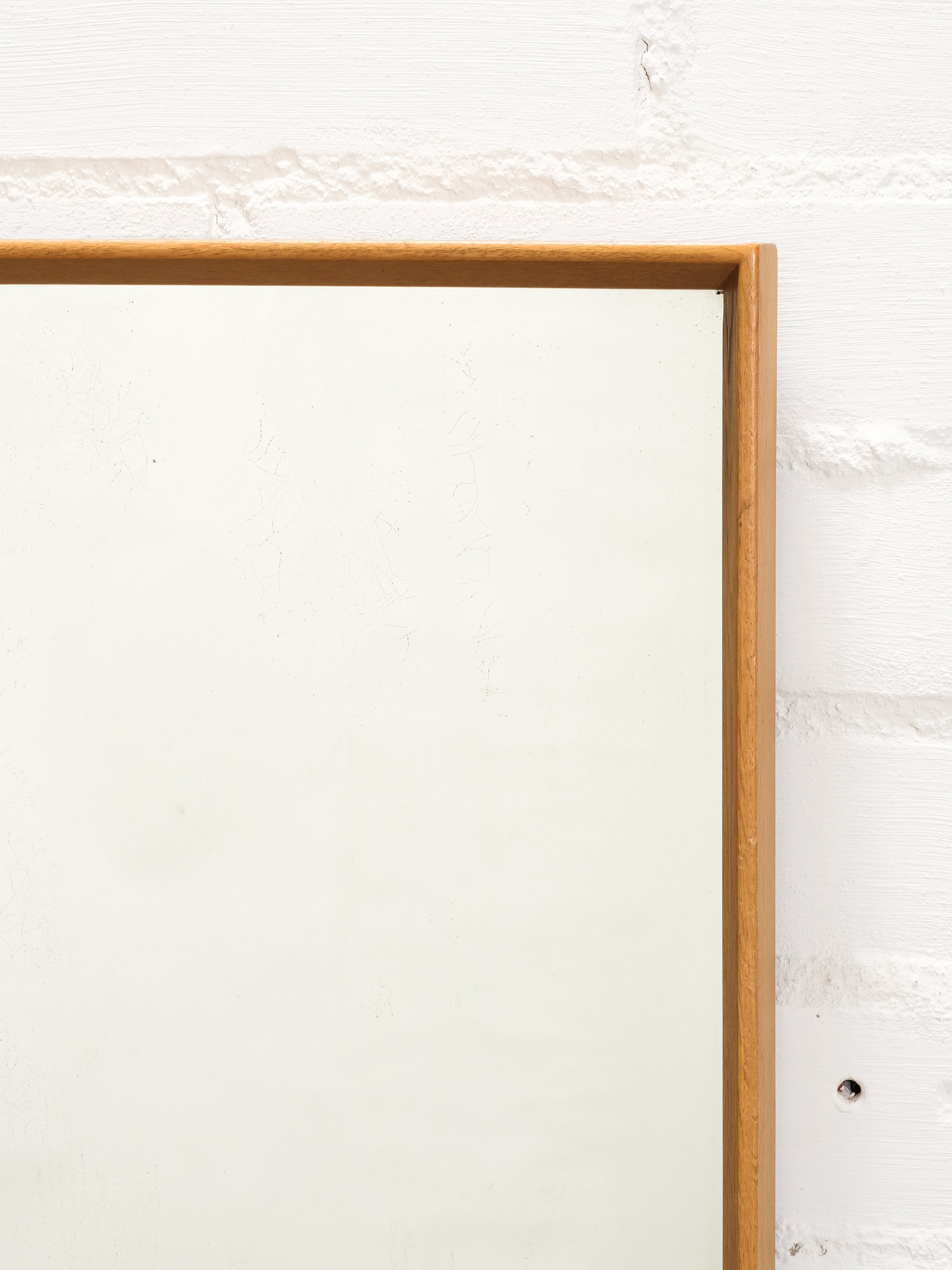 Oak Framed Mirror, 1950s