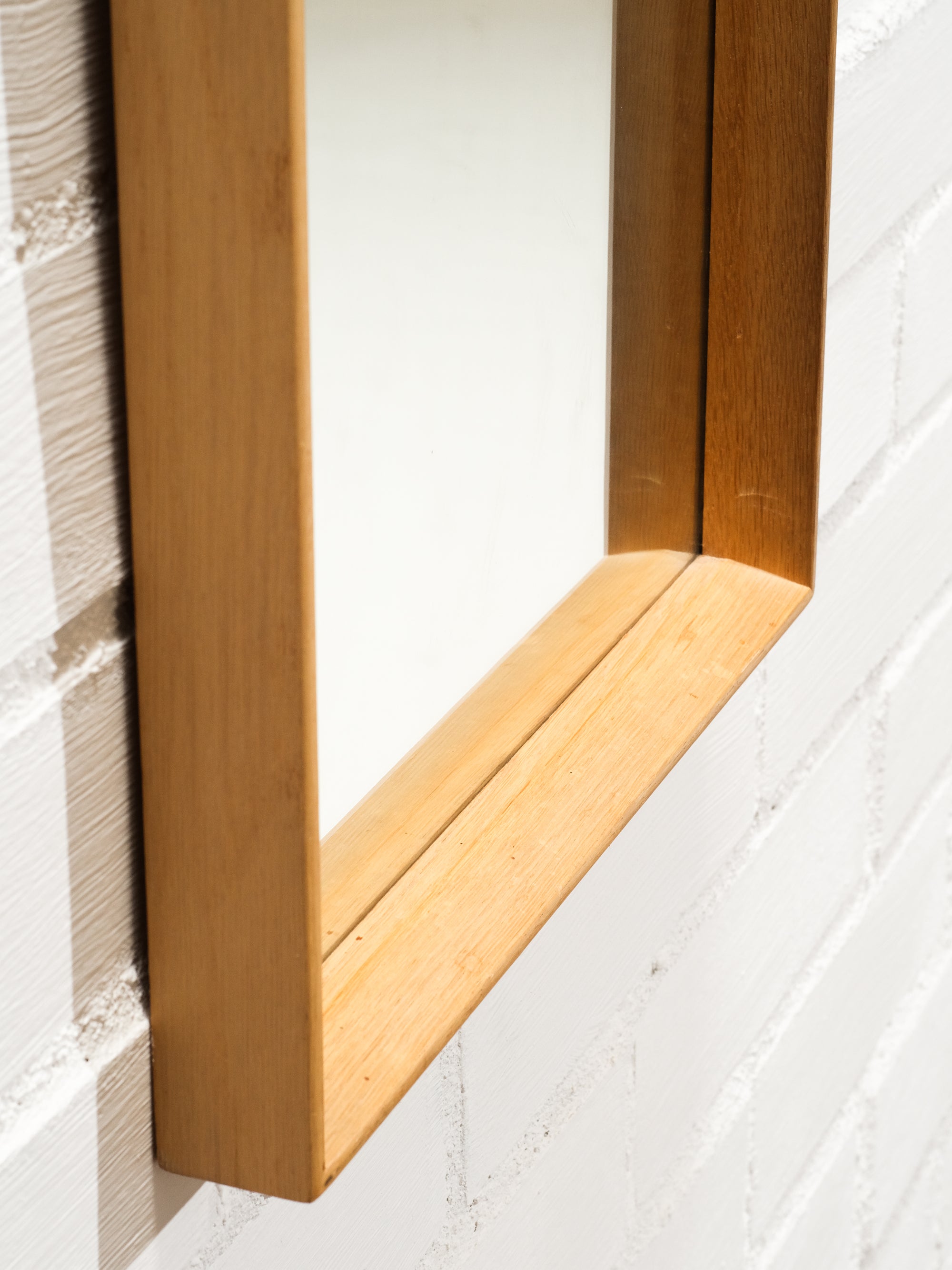 Oak Framed Mirror, 1950s