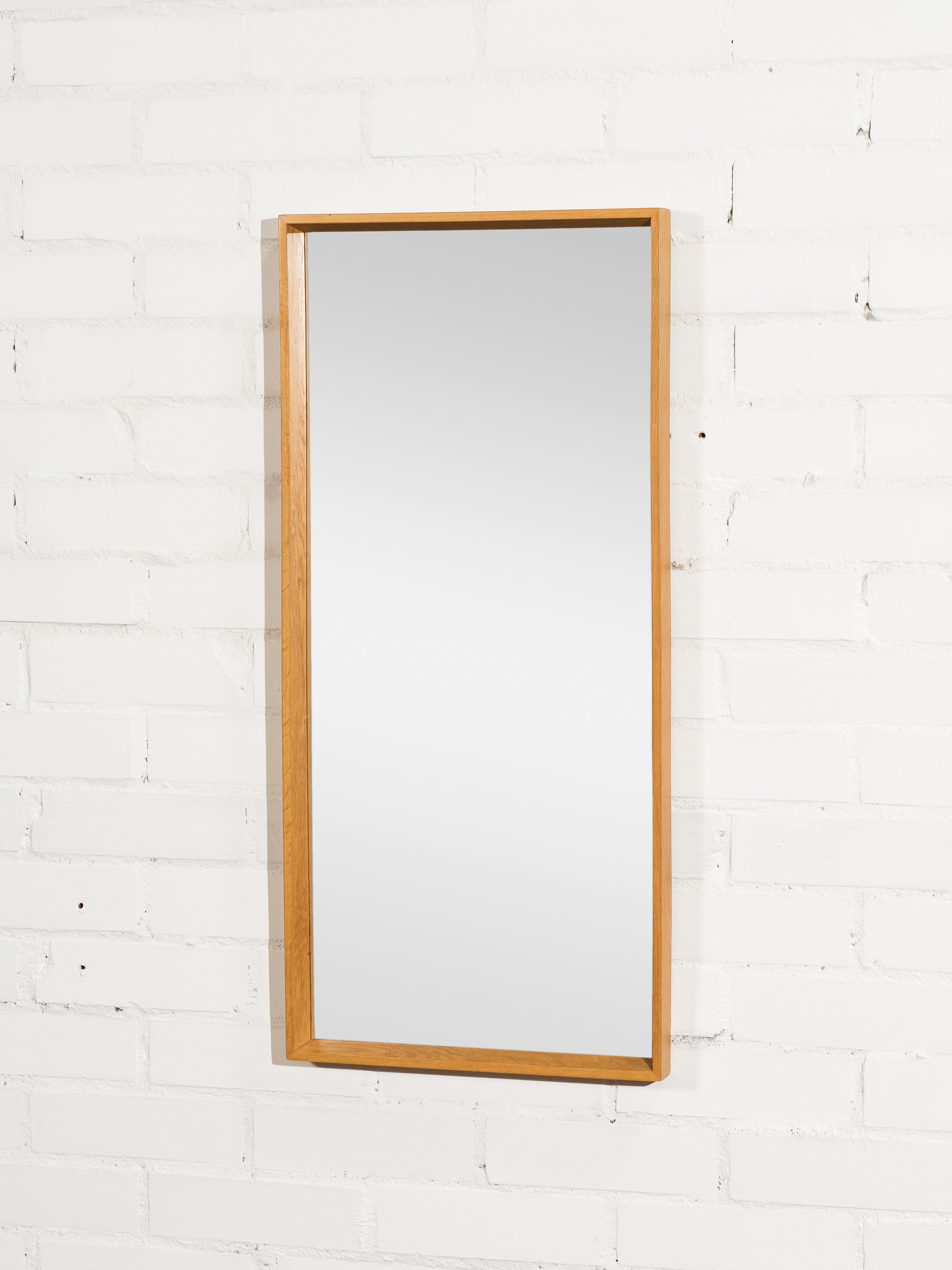 Oak Framed Mirror, 1950s