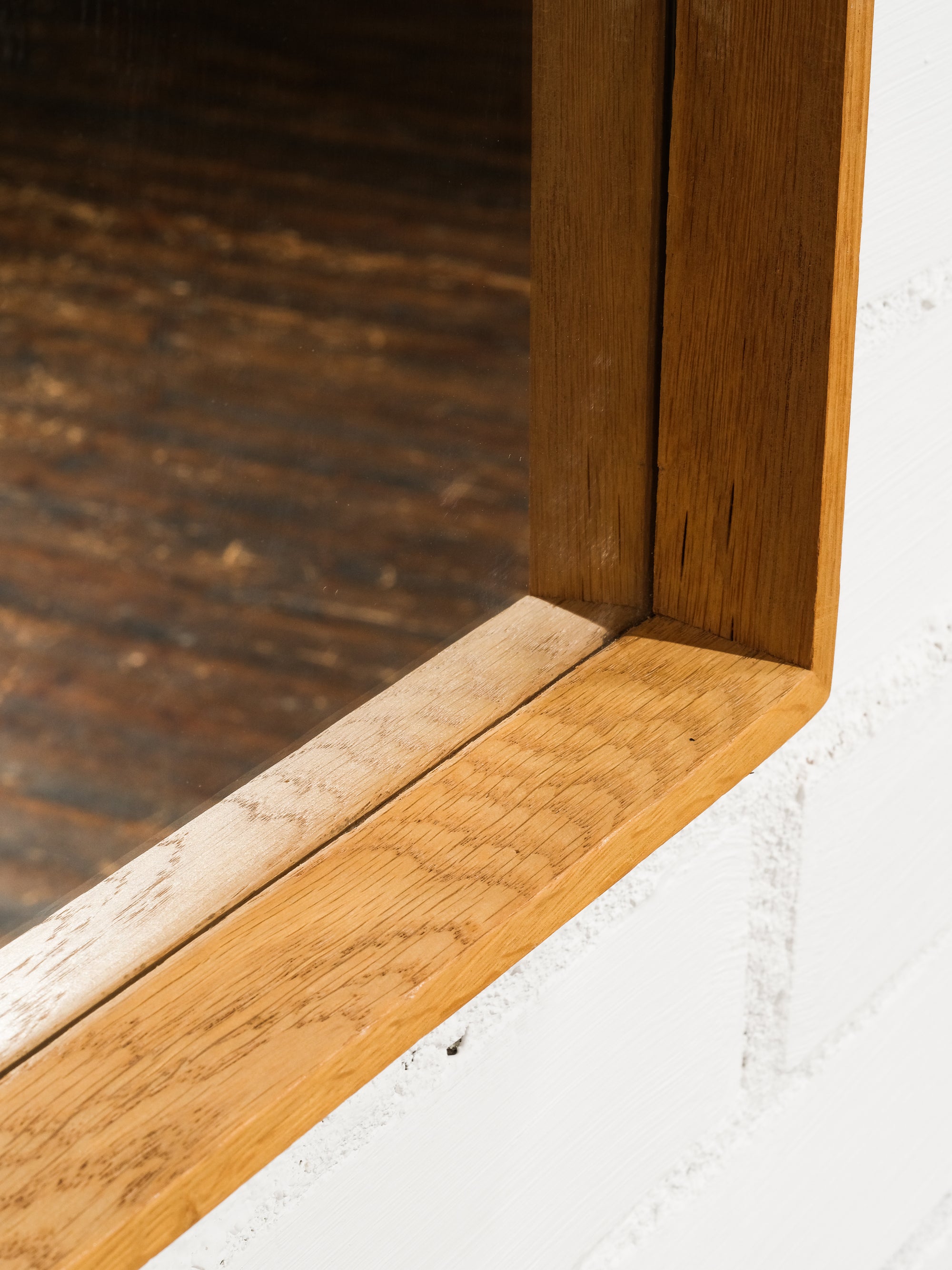 Oak Framed Mirror, 1950s