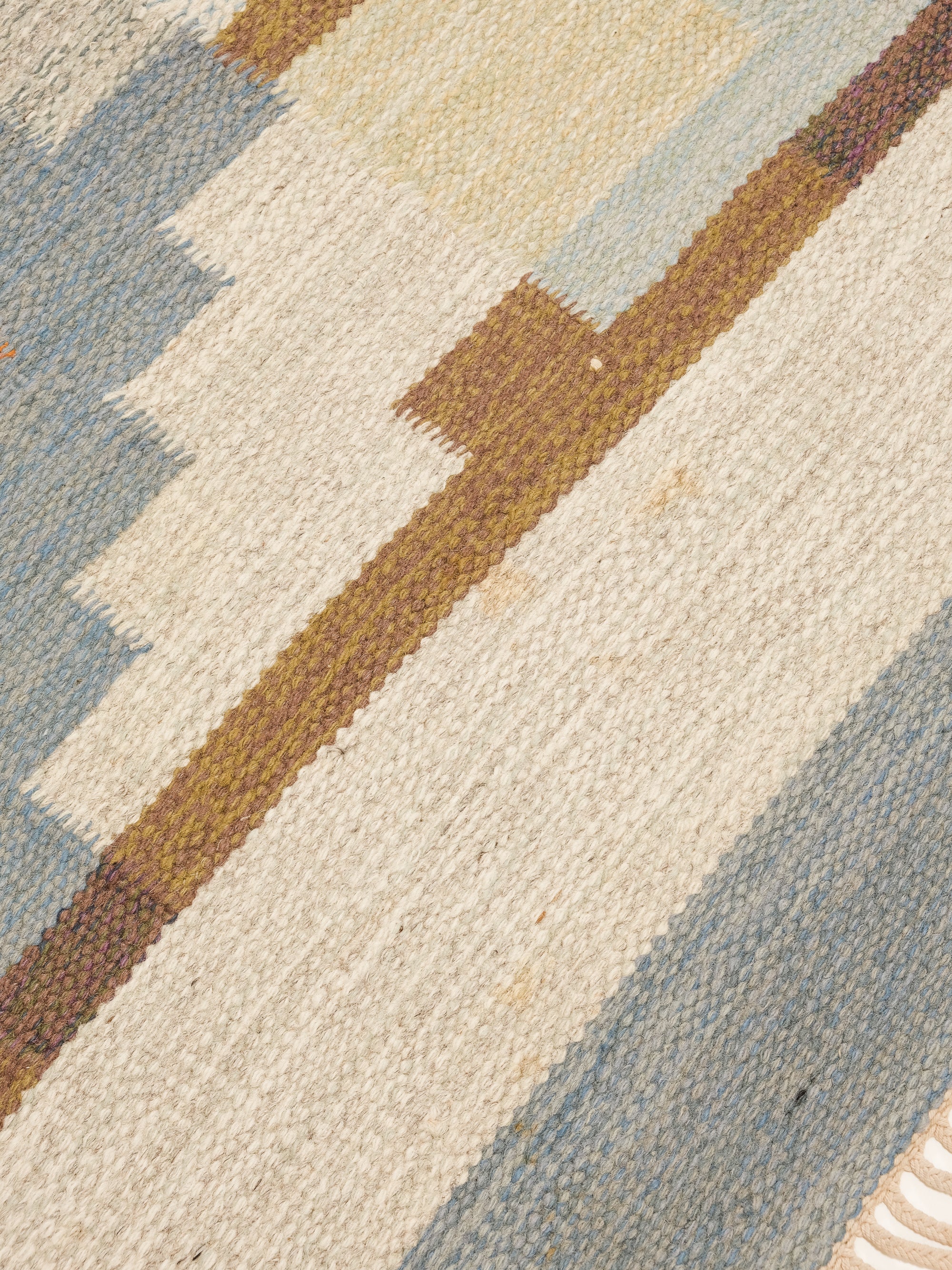 Vintage Swedish Flatweave Wool Rug by Karin Jönsson