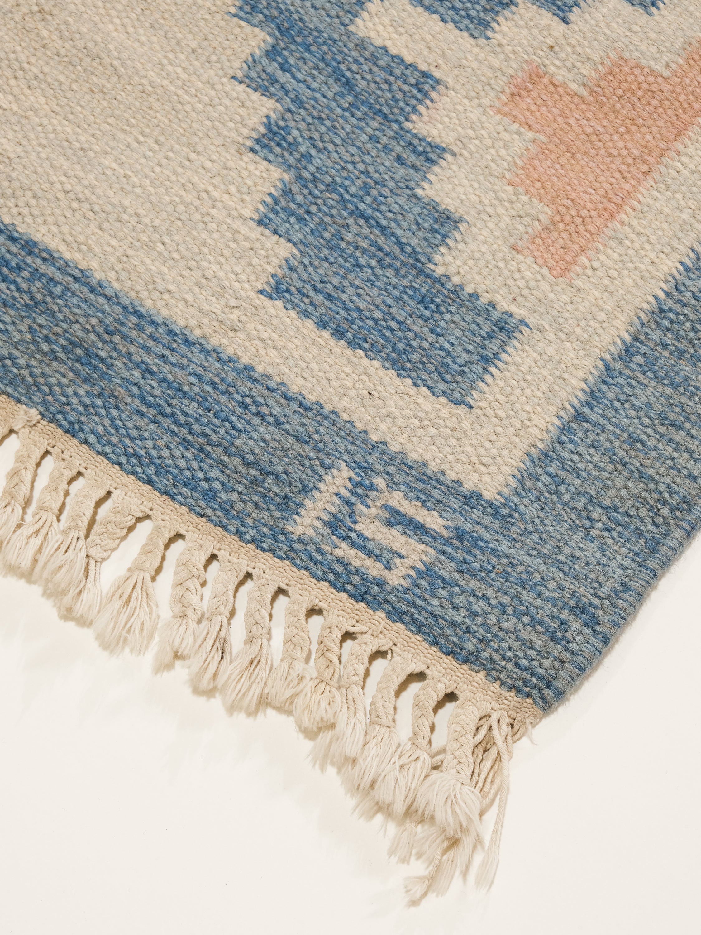 Vintage Swedish Flatweave Wool Rug by Ingegerd Silow