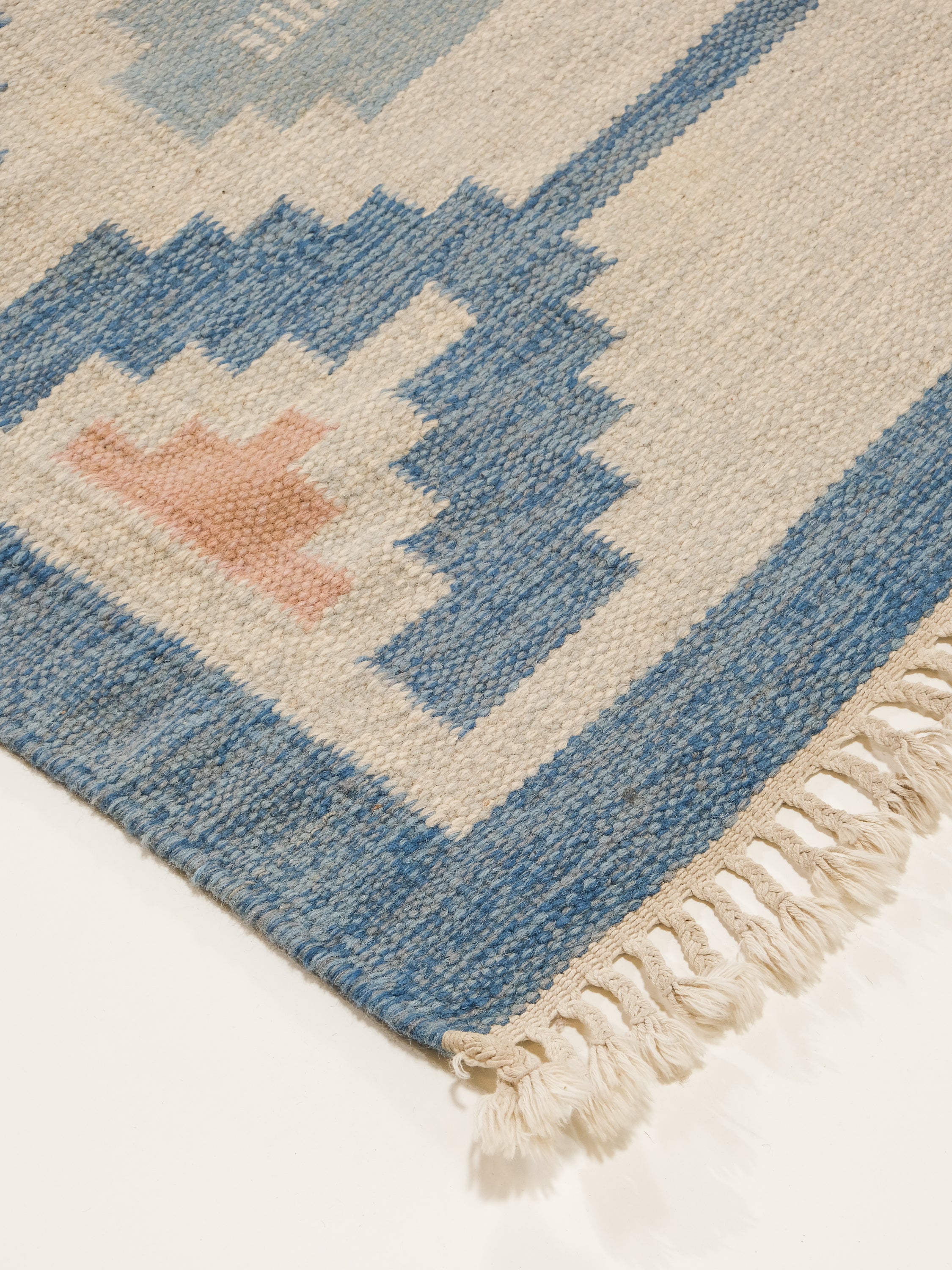 Vintage Swedish Flatweave Wool Rug by Ingegerd Silow