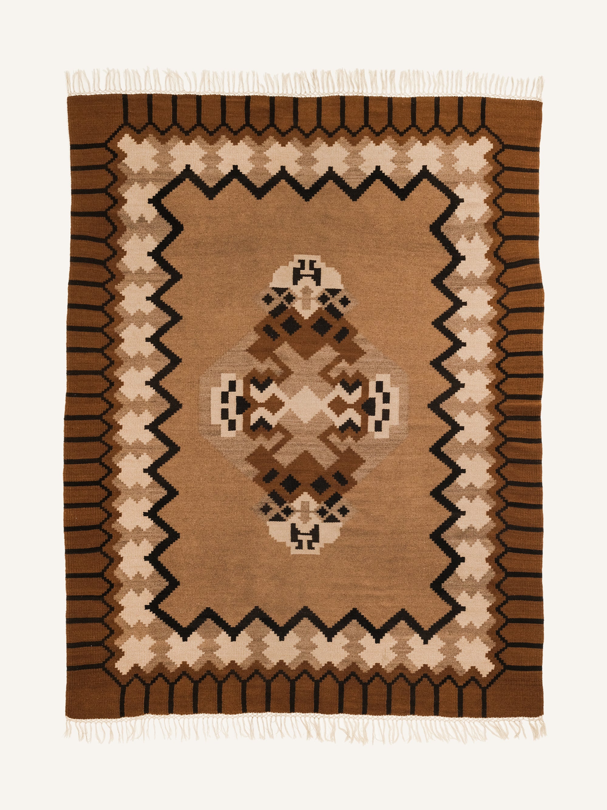 Scandinavian Art Deco / Funkis Flat Weave Rug, 290 x 190 cm