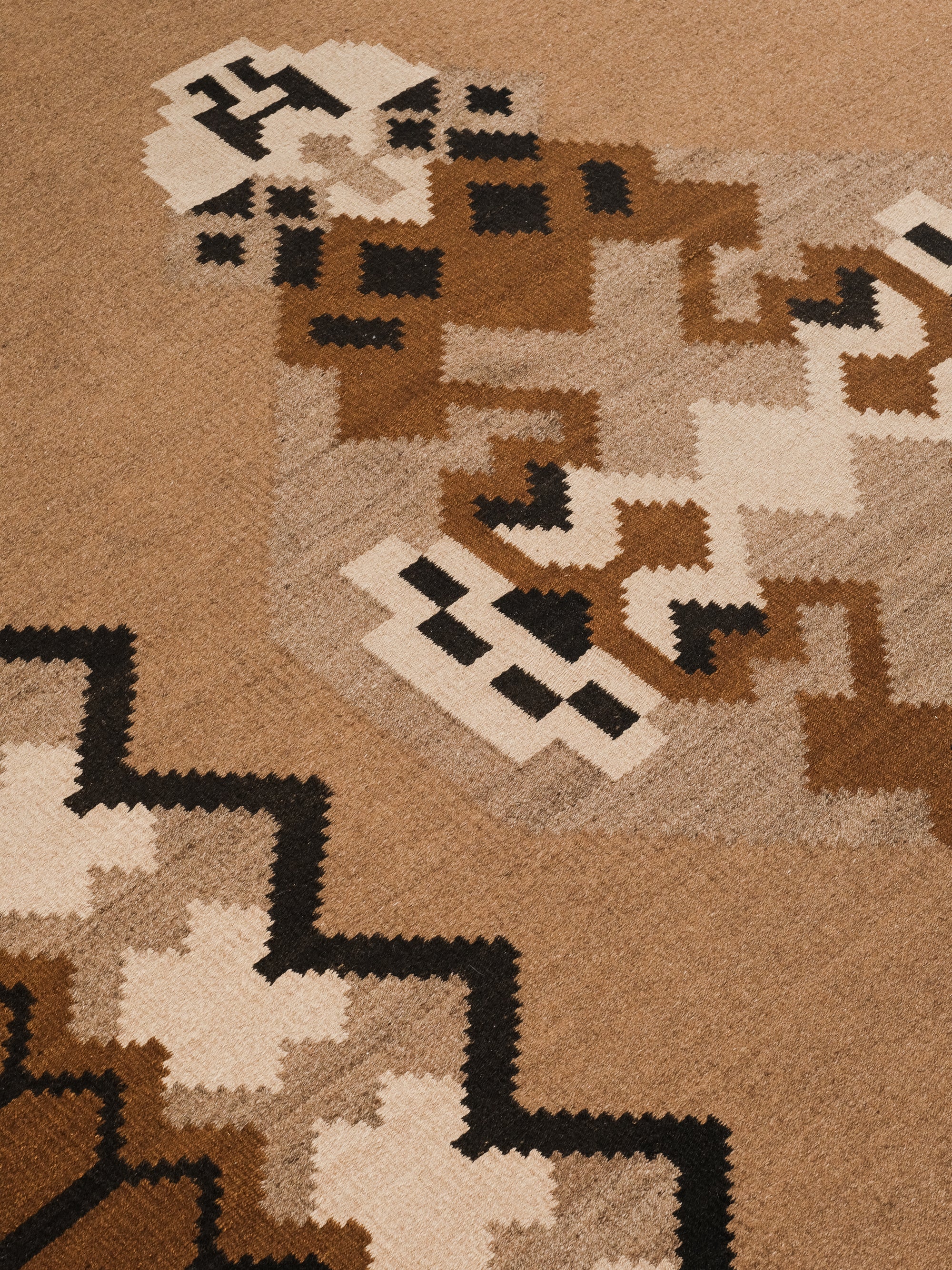 Scandinavian Art Deco / Funkis Flat Weave Rug, 290 x 190 cm