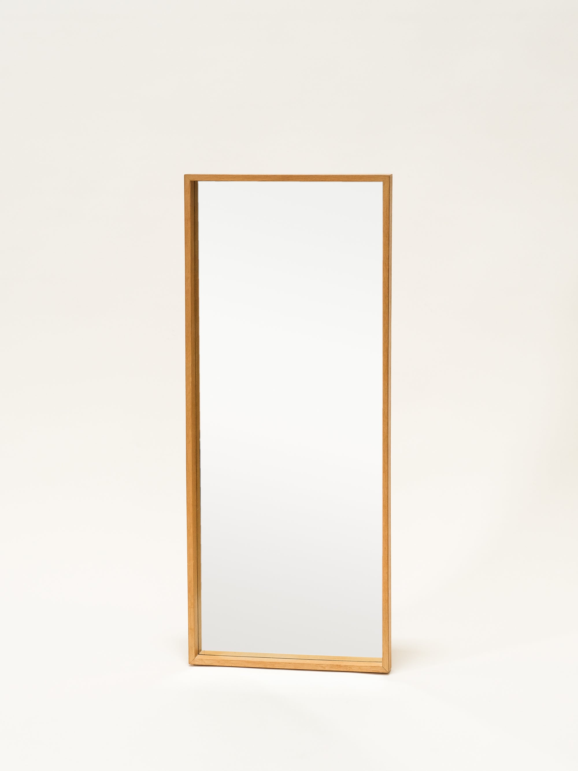 Midcentury Oak Wall Mirror, Glas &amp; Trä Hovmantorp, Sweden