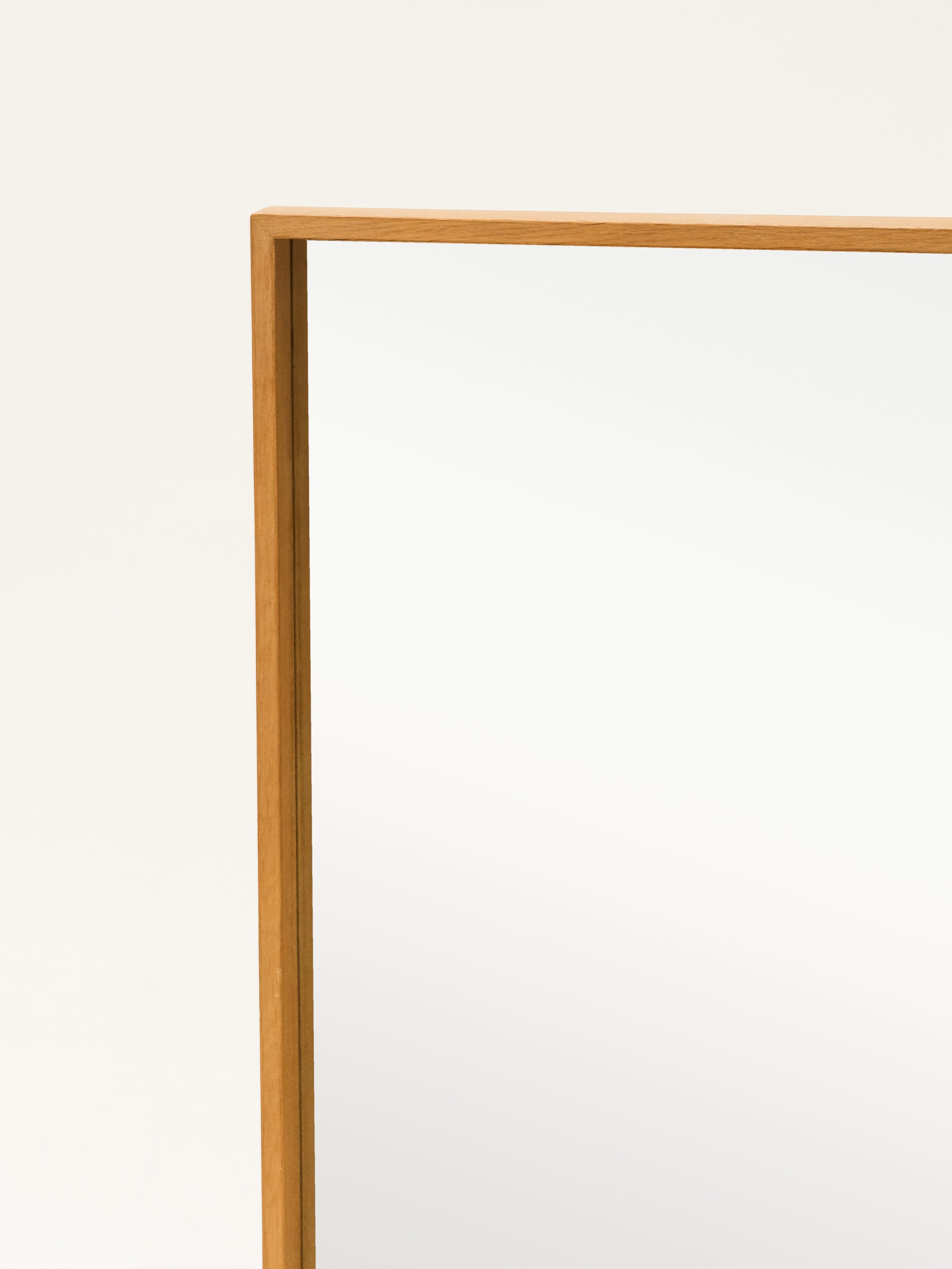 Midcentury Oak Wall Mirror, Glas &amp; Trä Hovmantorp, Sweden