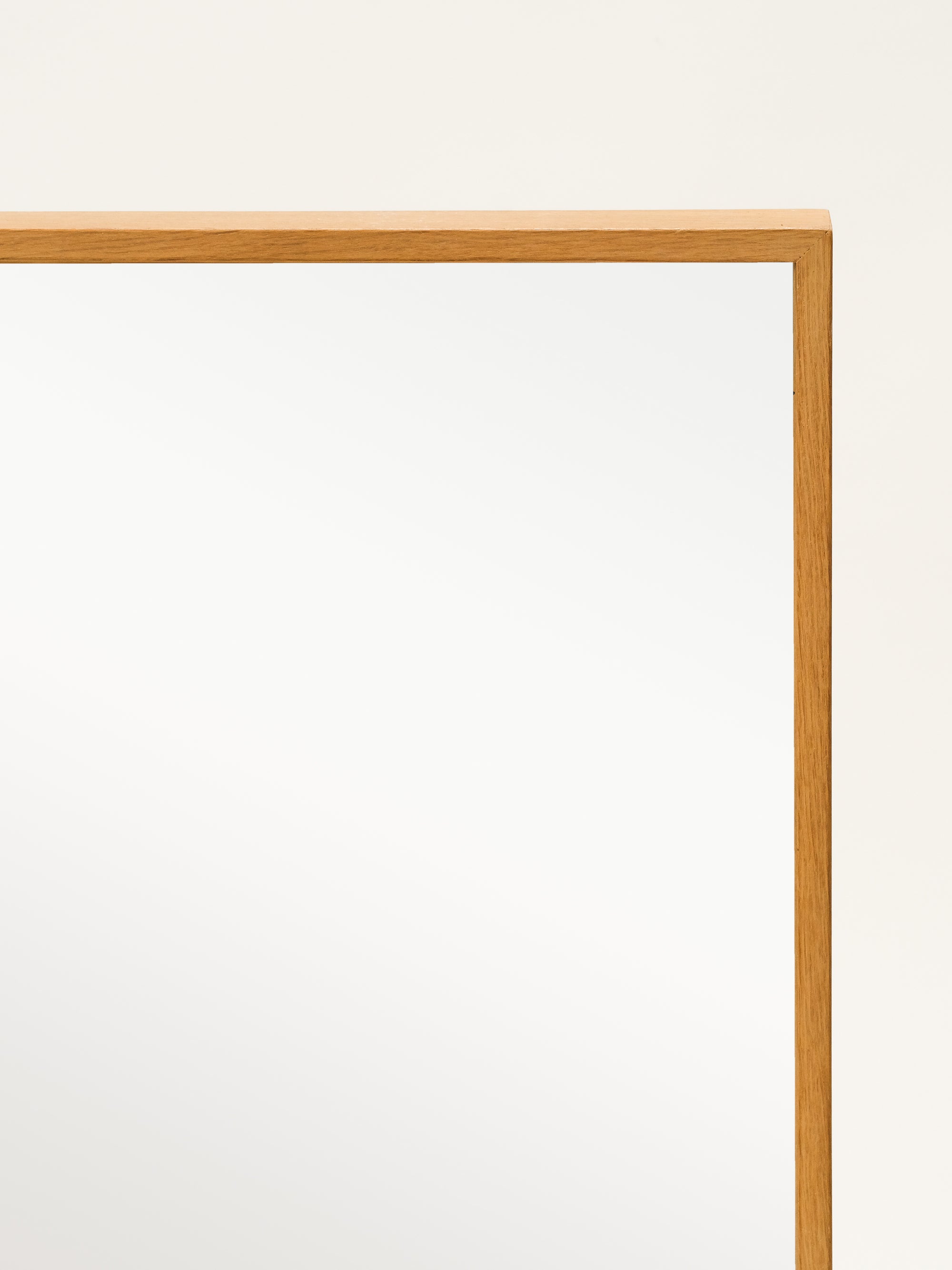 Midcentury Oak Wall Mirror, Glas &amp; Trä Hovmantorp, Sweden