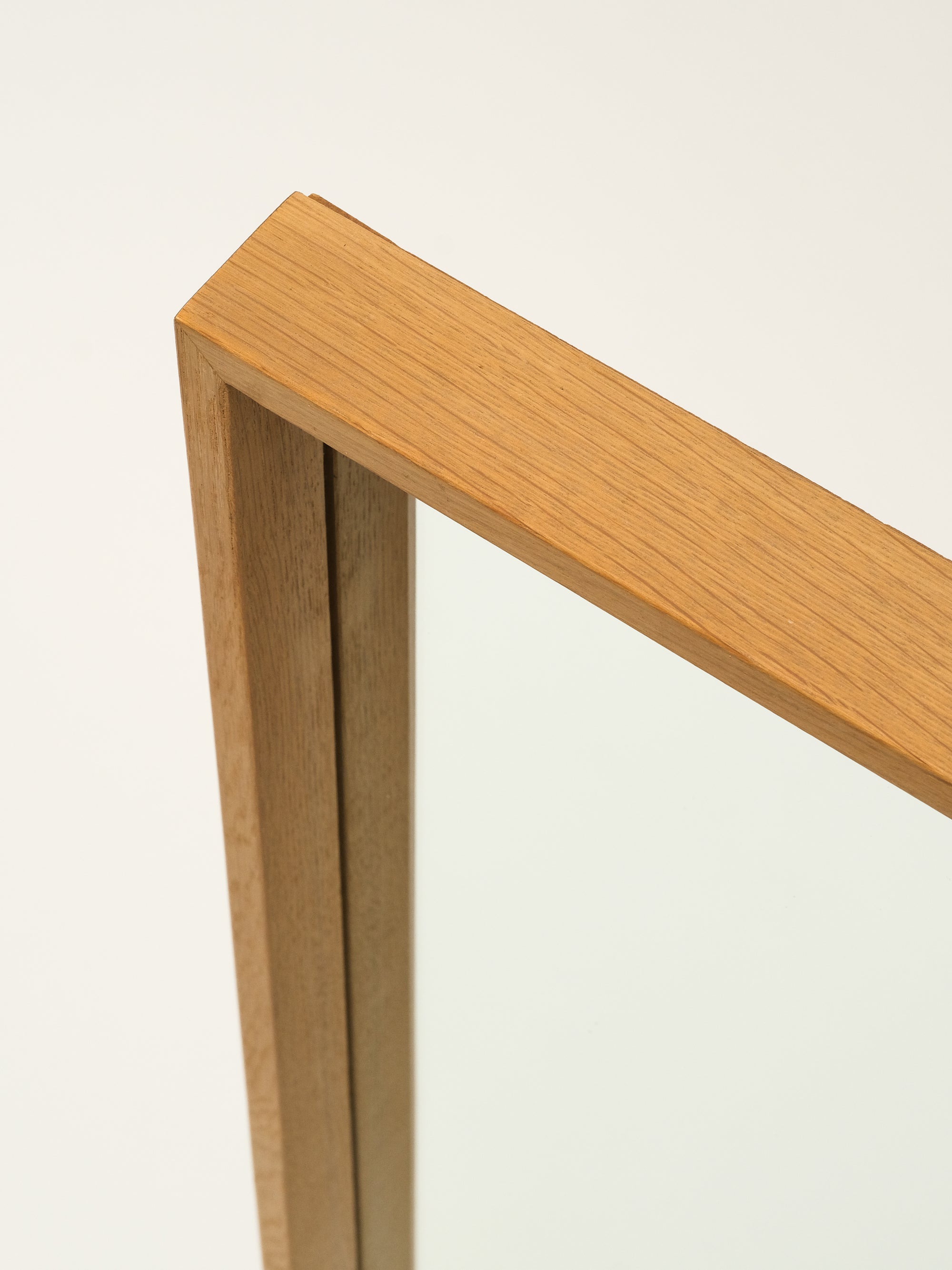 Midcentury Oak Wall Mirror, Glas &amp; Trä Hovmantorp, Sweden