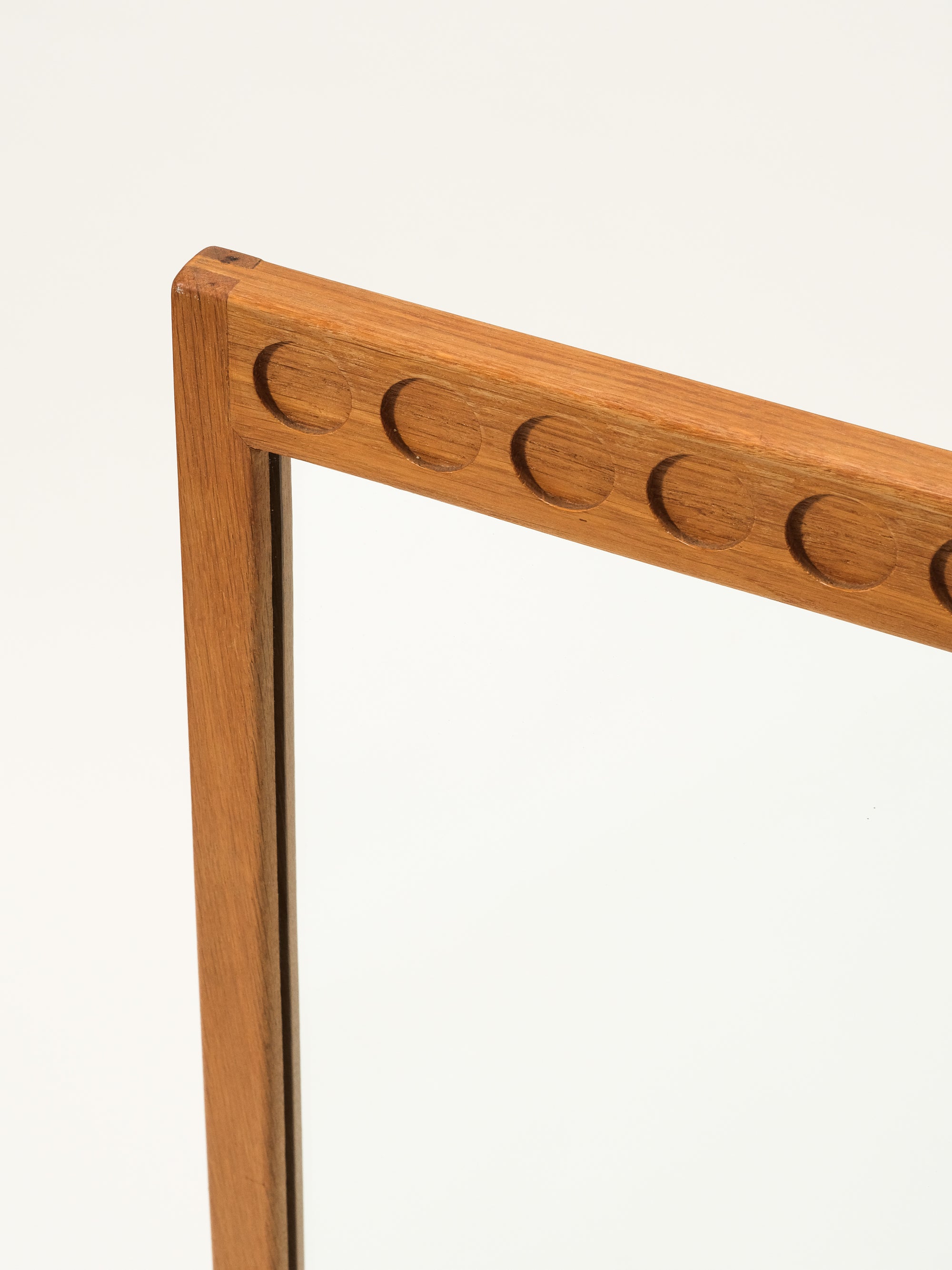 Mid-Century Oak Wall Mirror