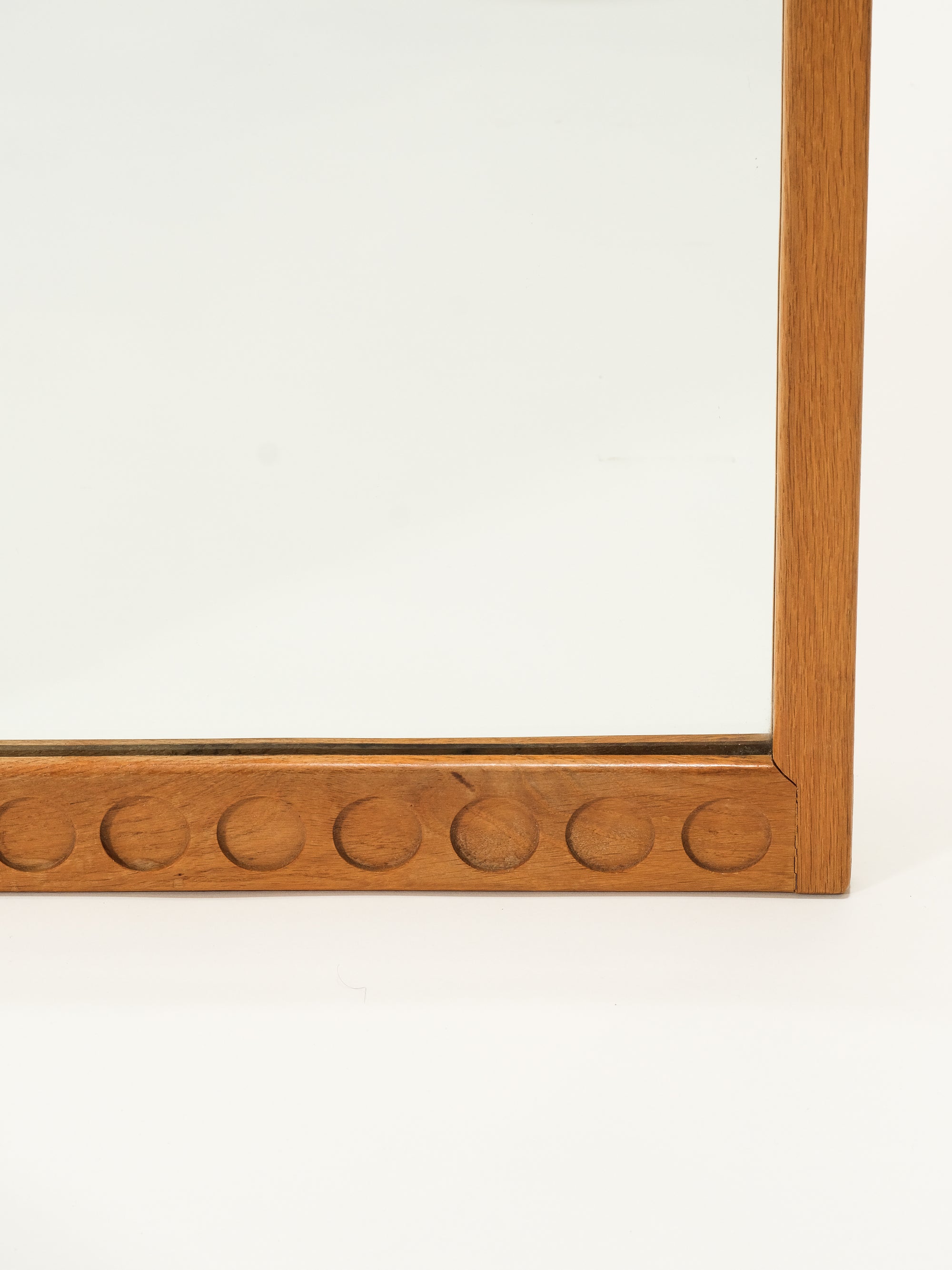 Mid-Century Oak Wall Mirror