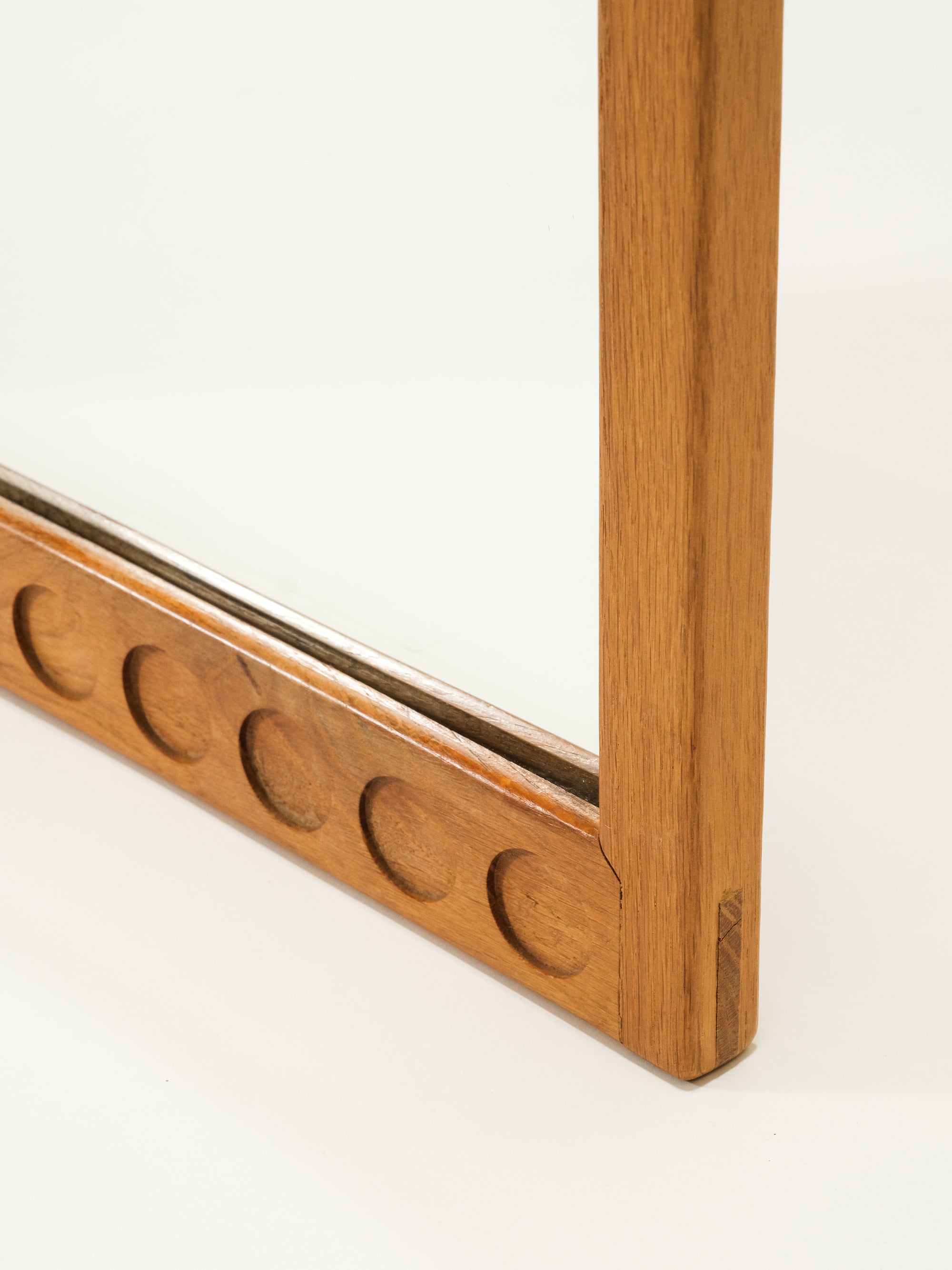 Mid-Century Oak Wall Mirror